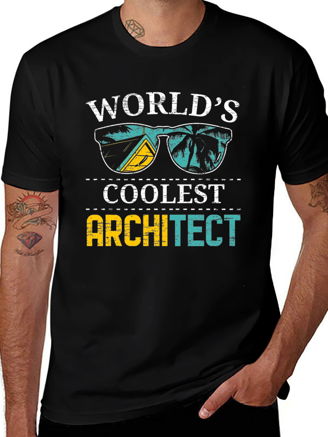 Variant 25 of World's Coolest Architect Graphic T-Shirt