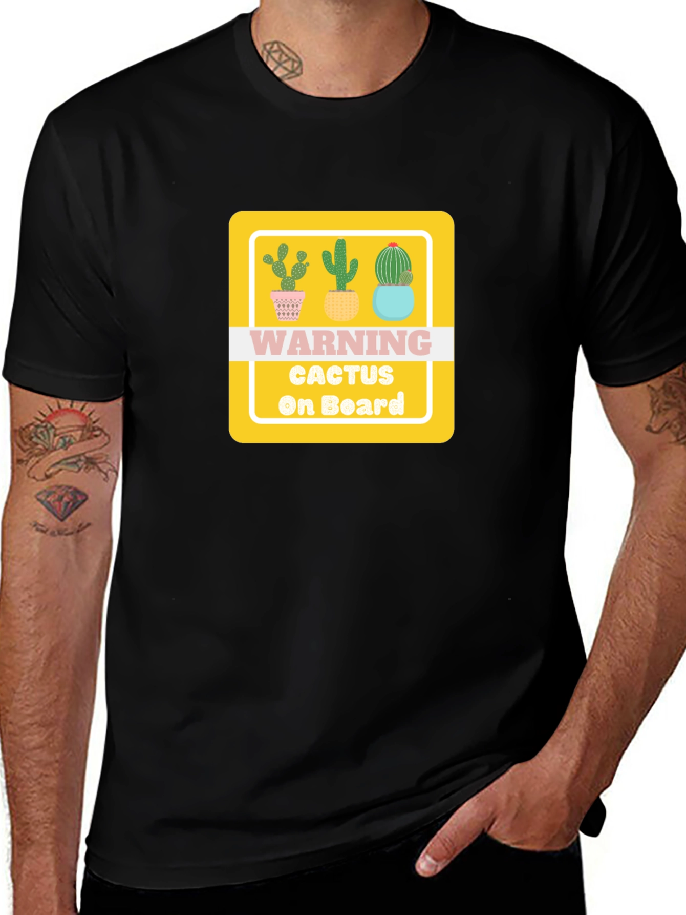 Variant 12 of Cactus On Board T-Shirt - Funny Plant Lover Tee