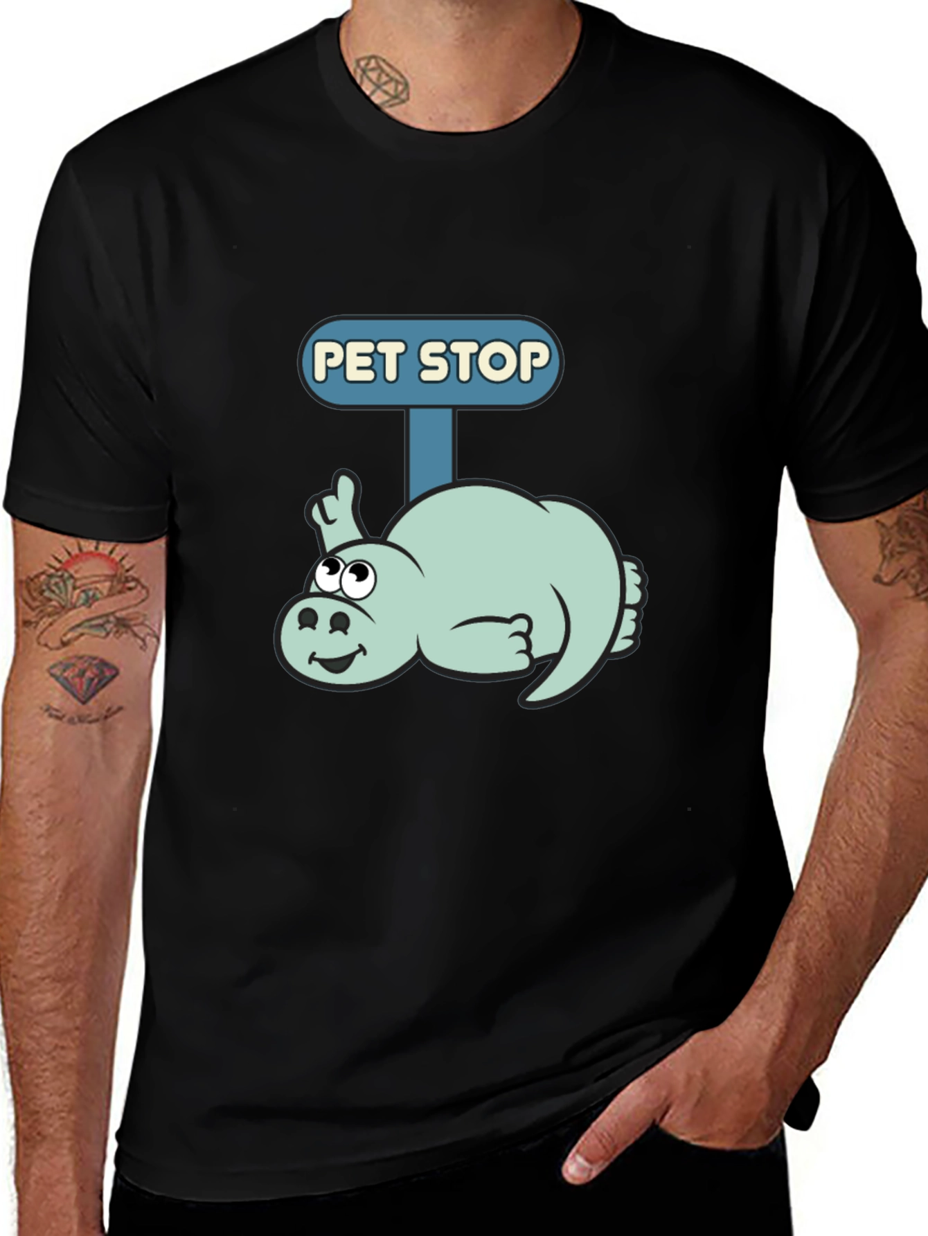 Variant 14 of Pet Stop Cartoon Graphic T-Shirt