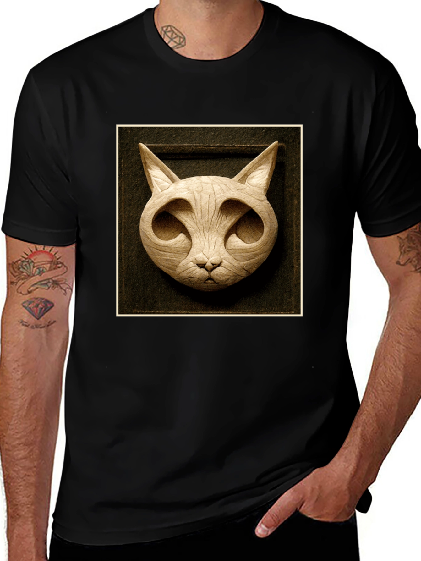 Modern Carved Cat Tee