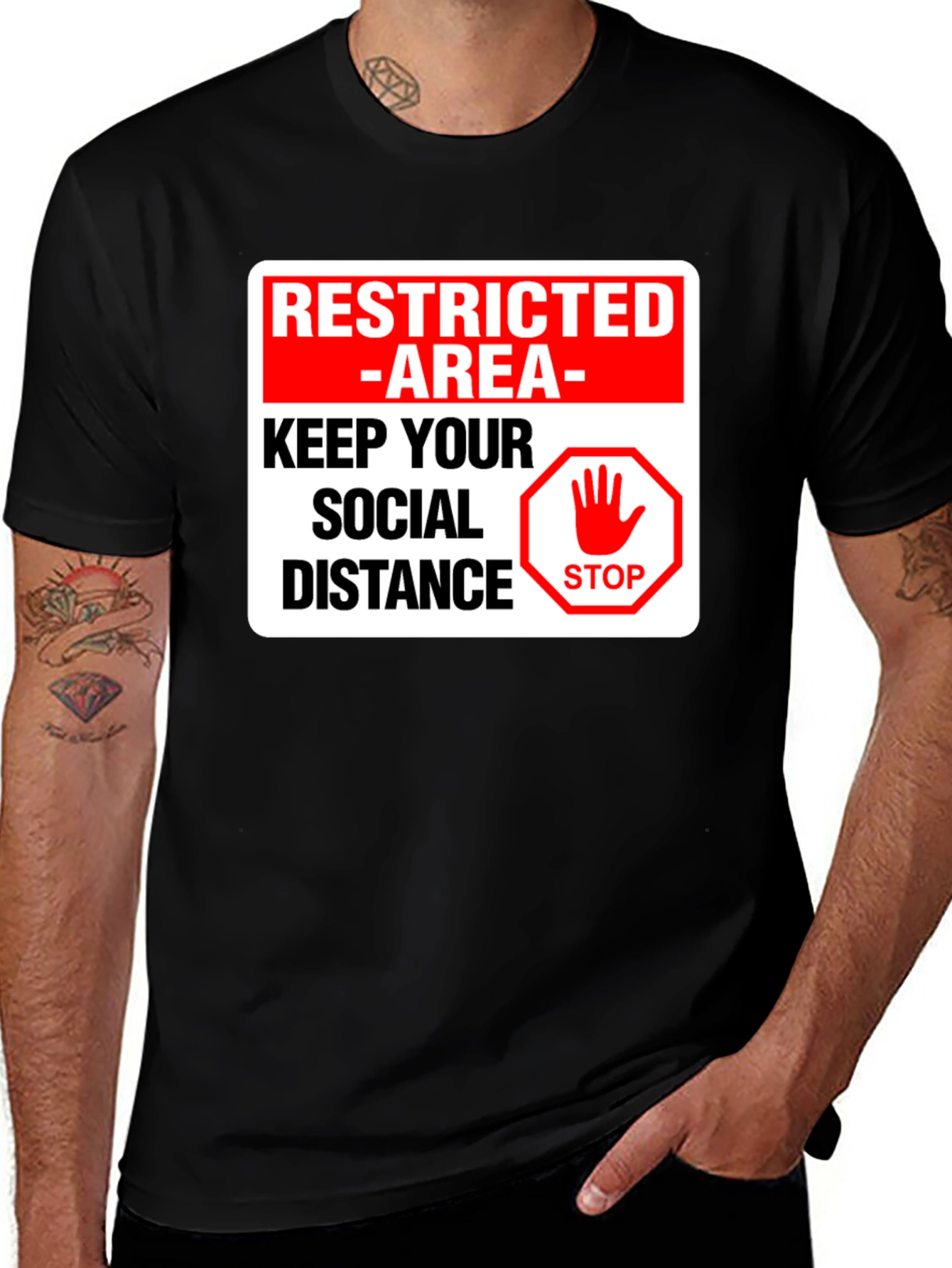 Variant 24 of Restricted Area Social Distance T-Shirt