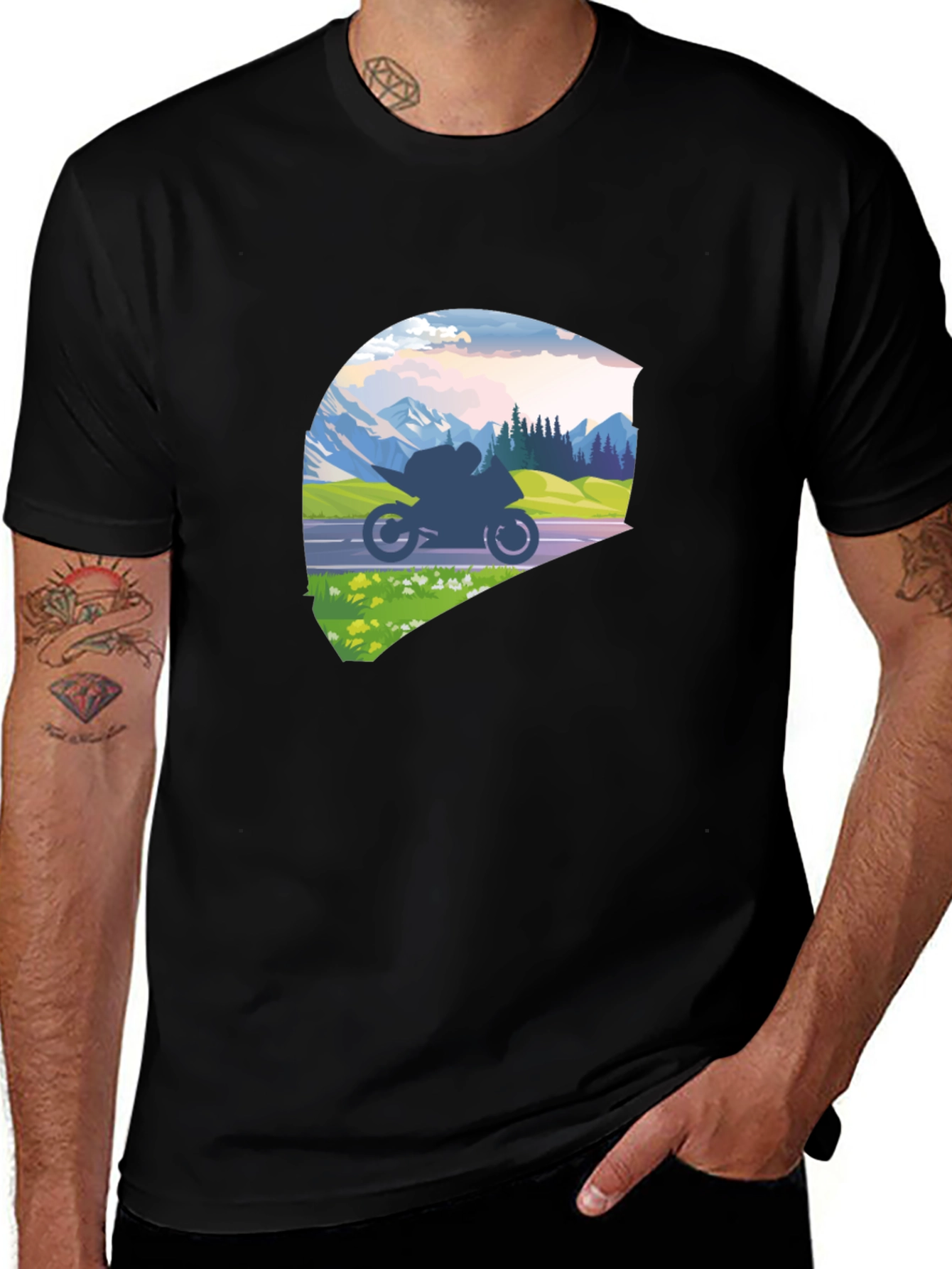 Variant 18 of Motorcycle Ride Graphic Tee