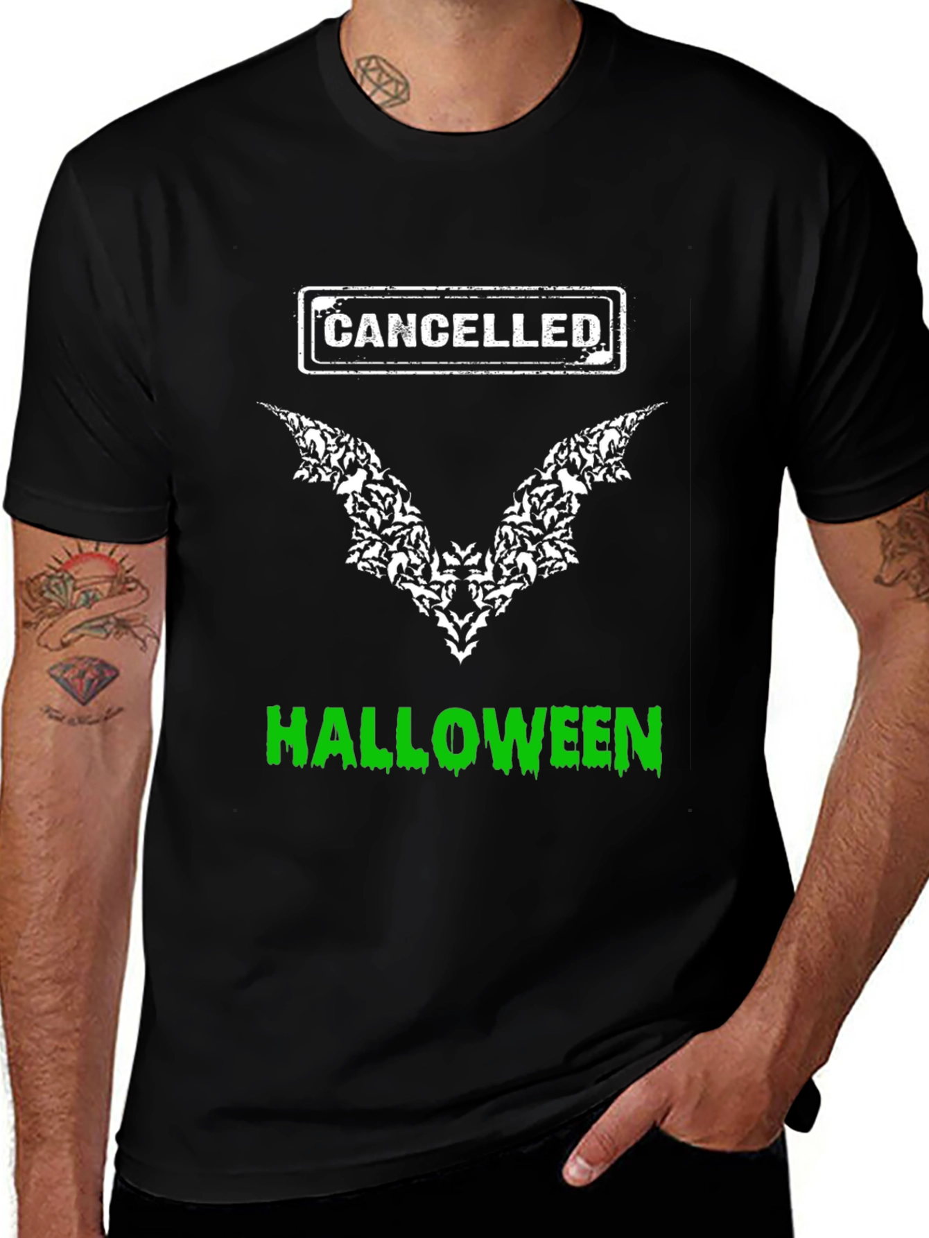 Variant 26 of Cancelled Halloween Bat Graphic Tee