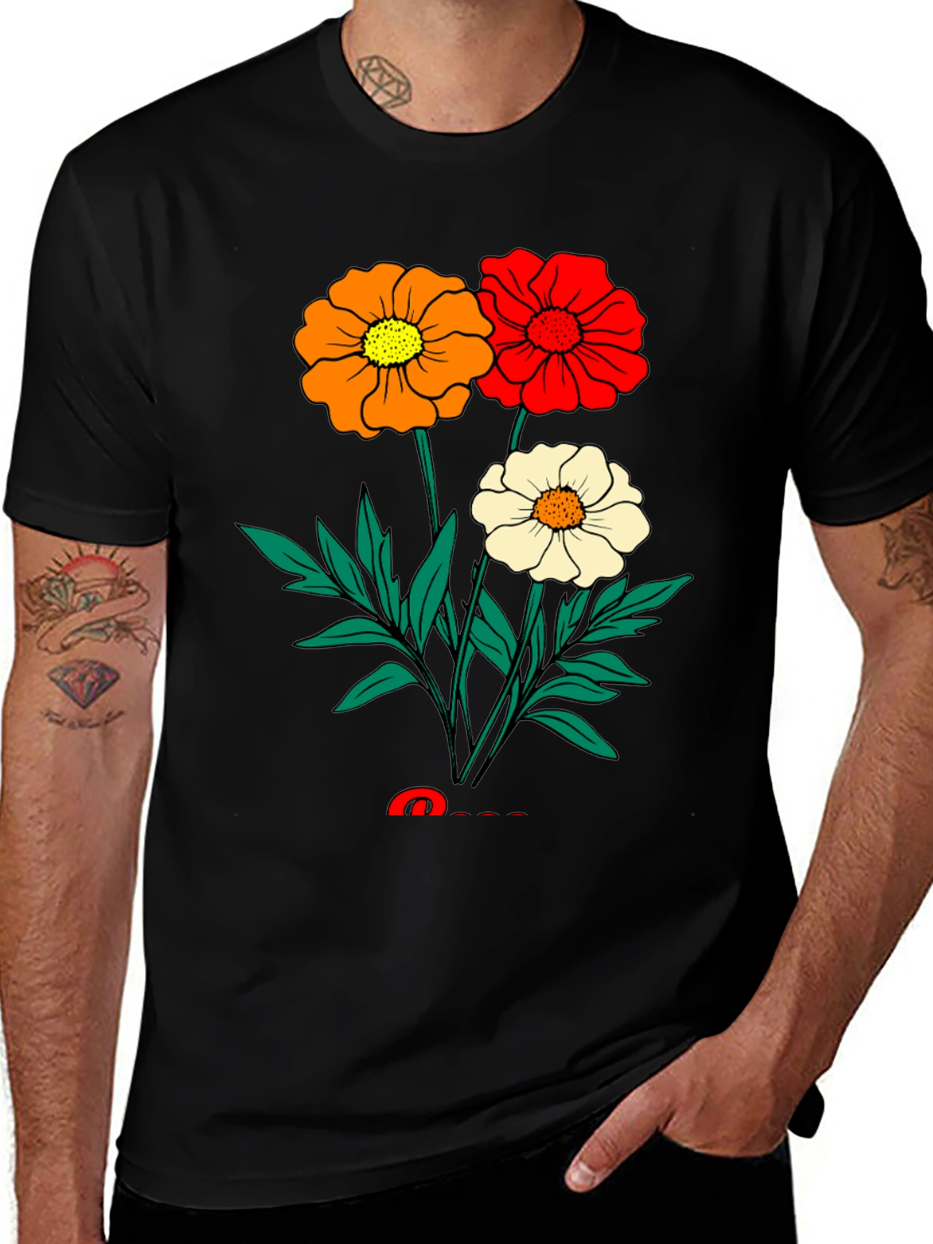 Variant 20 of Floral Graphic Print T-Shirt