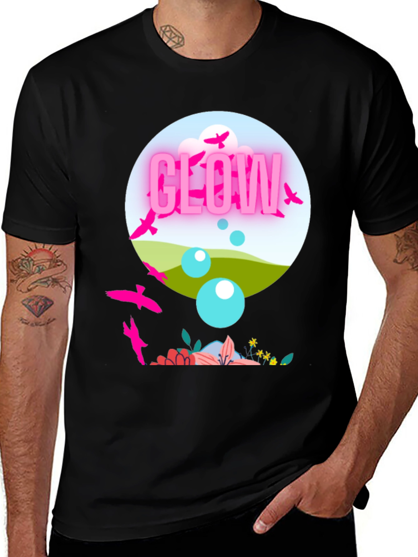 Variant 20 of Glow in Nature Graphic Tee - Stylish Casual Wear