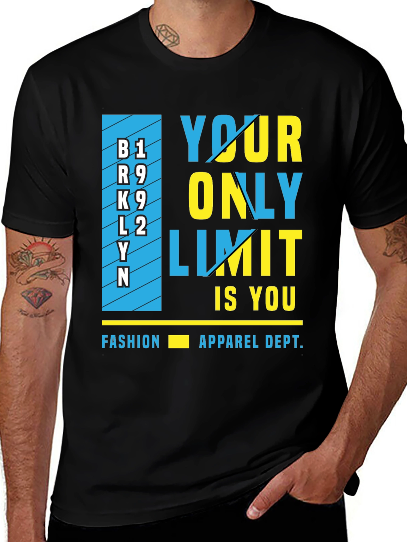 Variant 21 of Motivational Brooklyn Graphic Print Men's Tee