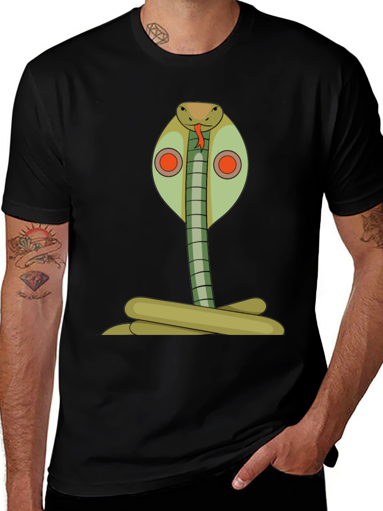 Variant 11 of Cobra Graphic T-Shirt - Men's Black Tee