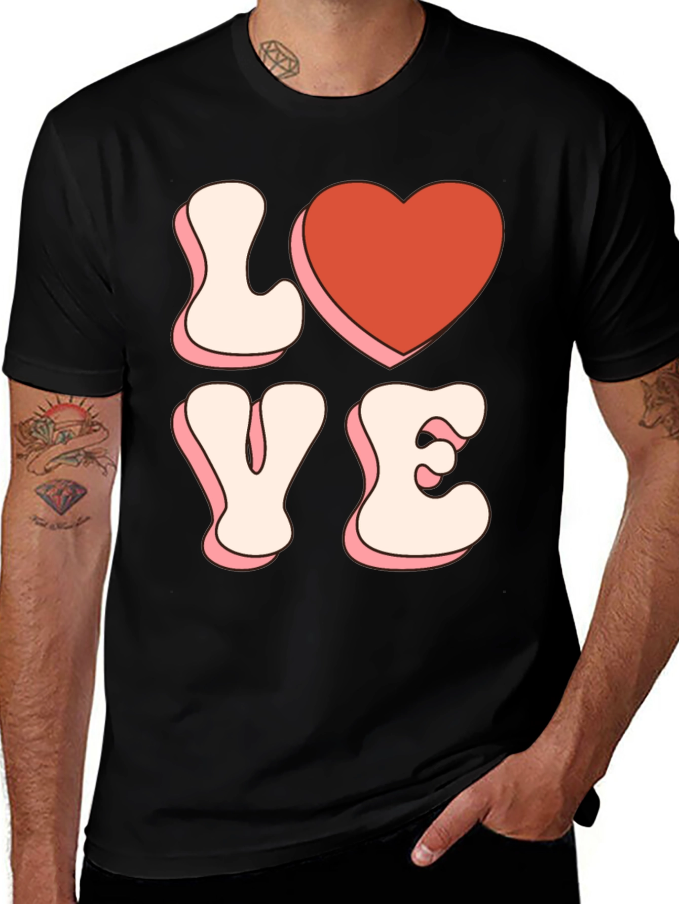 Variant 8 of Retro Love Heart Graphic Tee
