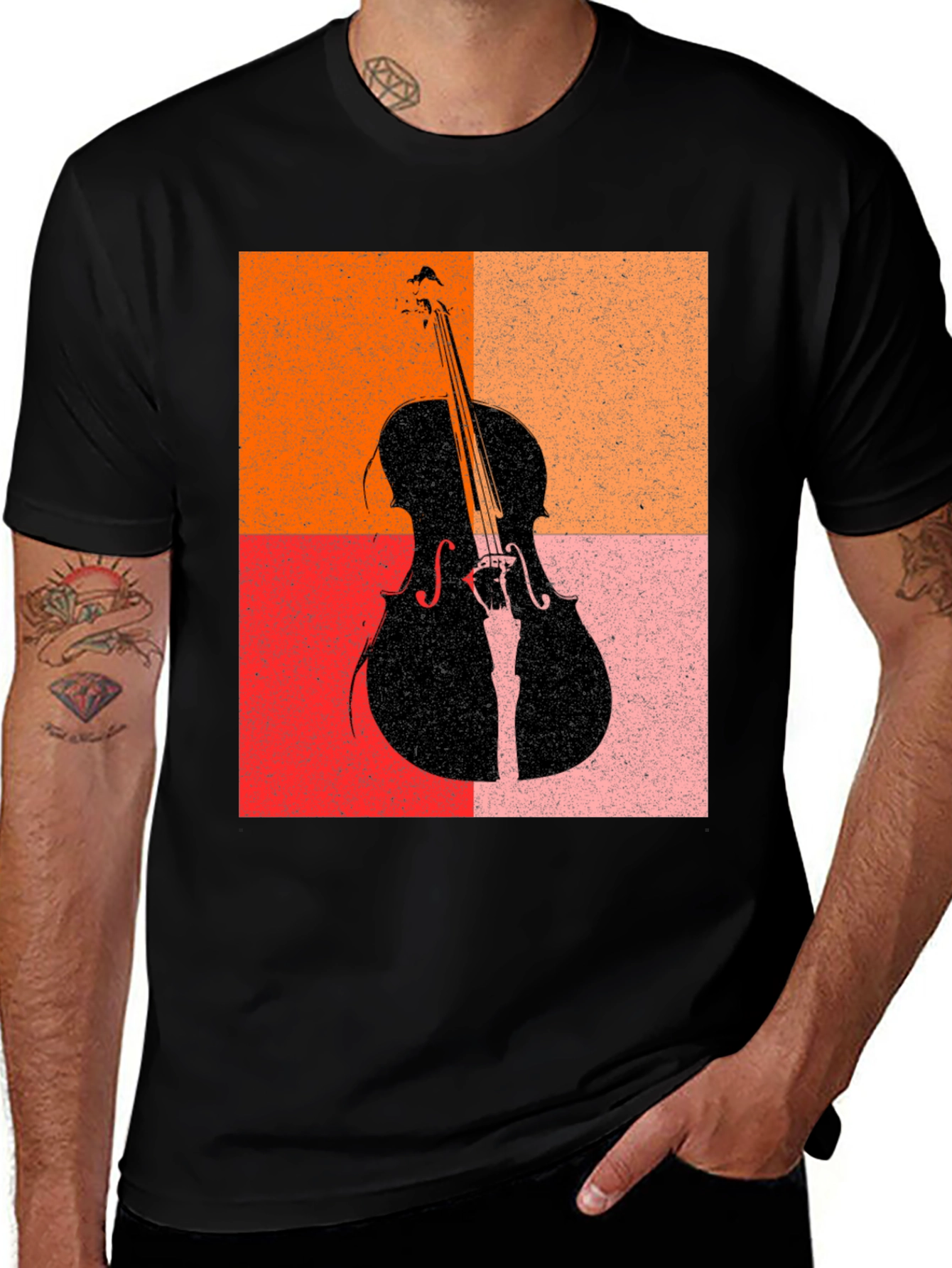 Variant 6 of Vintage Cello T-Shirt - Musical Instrument Graphic Tee
