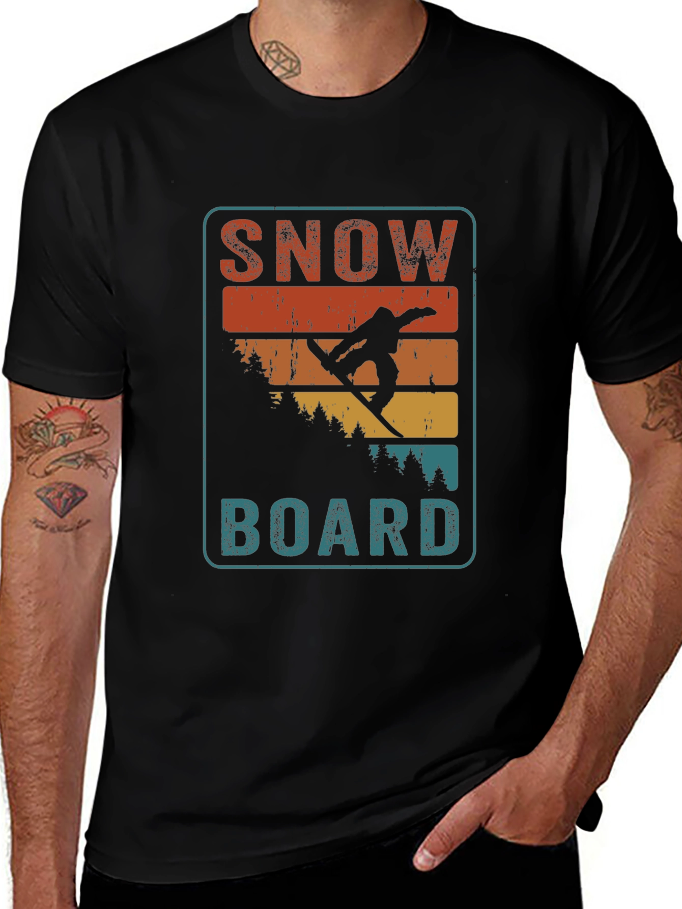 Variant 2 of Retro Snowboard Graphic T-Shirt