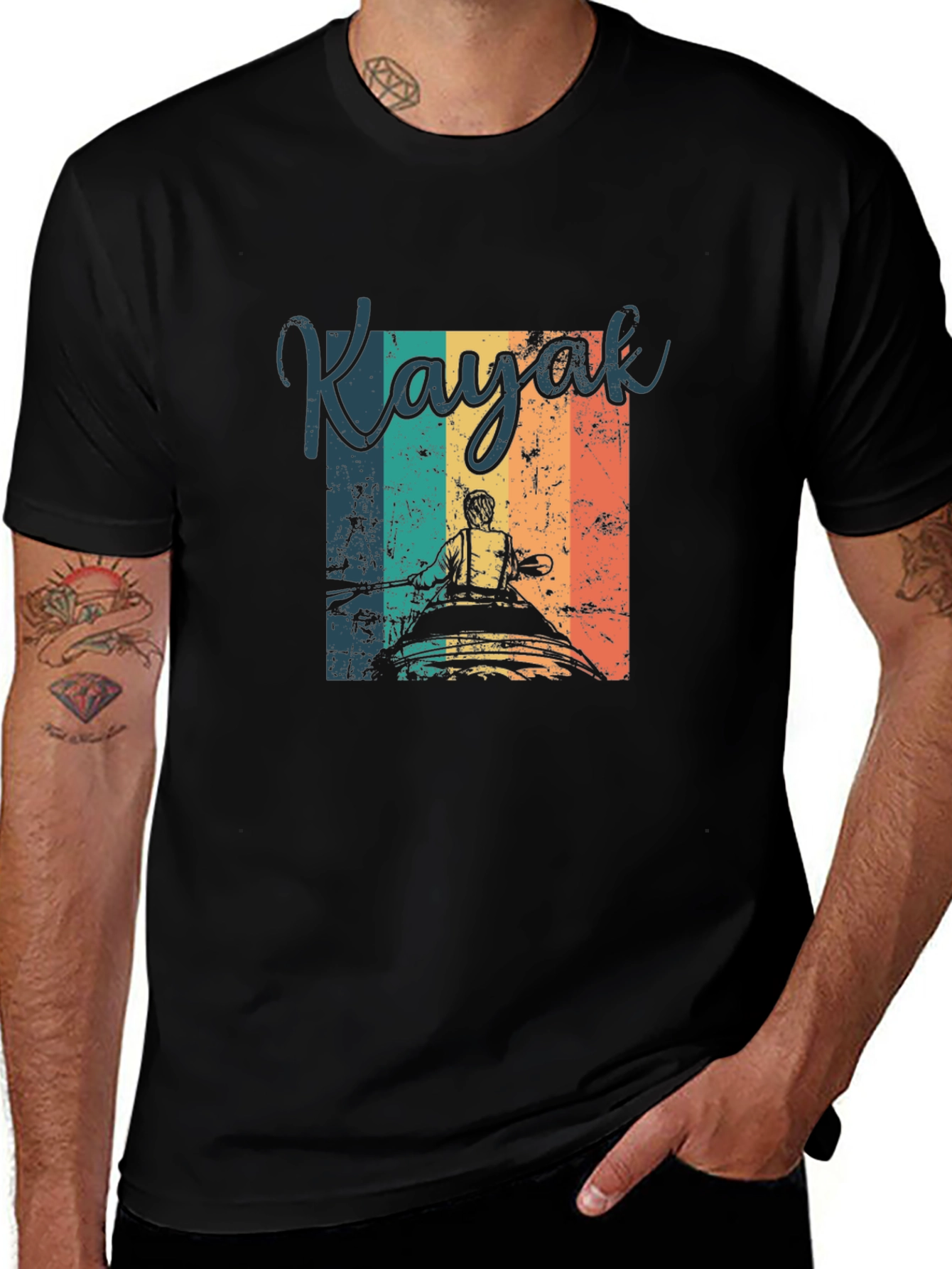 Variant 26 of Vintage Kayak T-Shirt - Retro Paddling Tee
