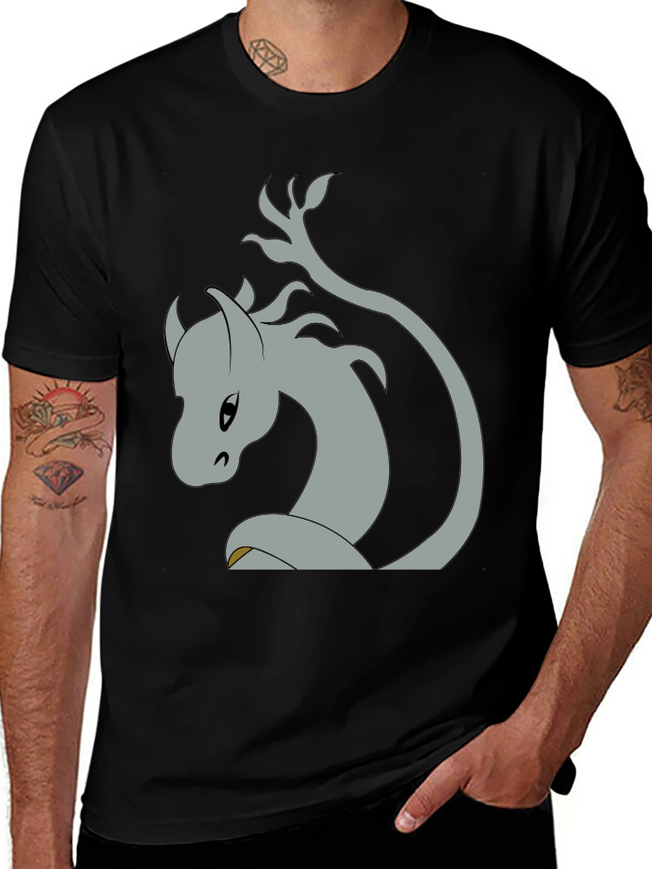 Variant 3 of Dragon-Type Cartoon Tee