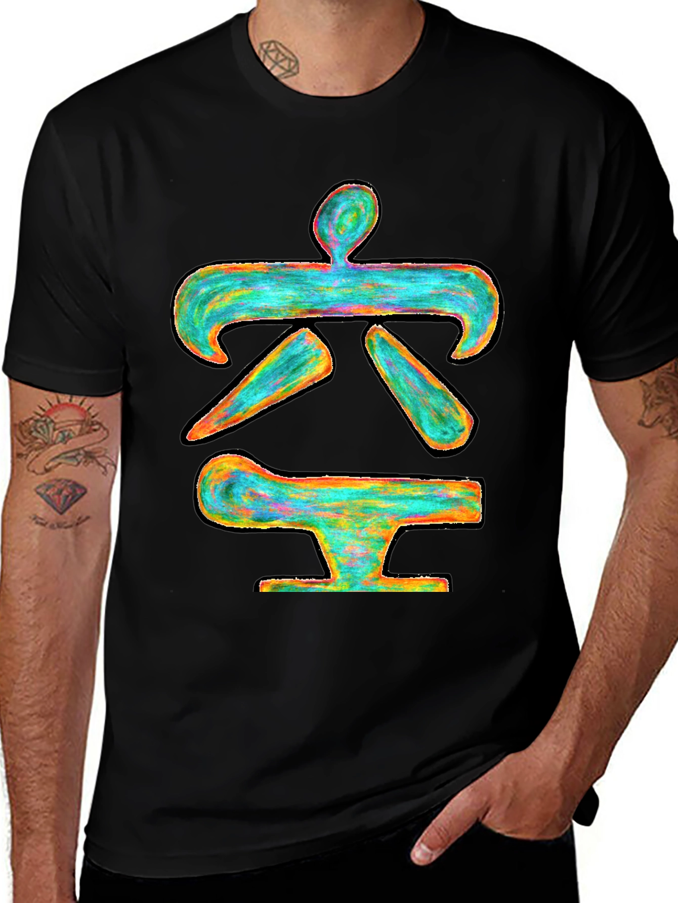 Variant 28 of Abstract Symbol Graphic Tee - Cool Artistic Design