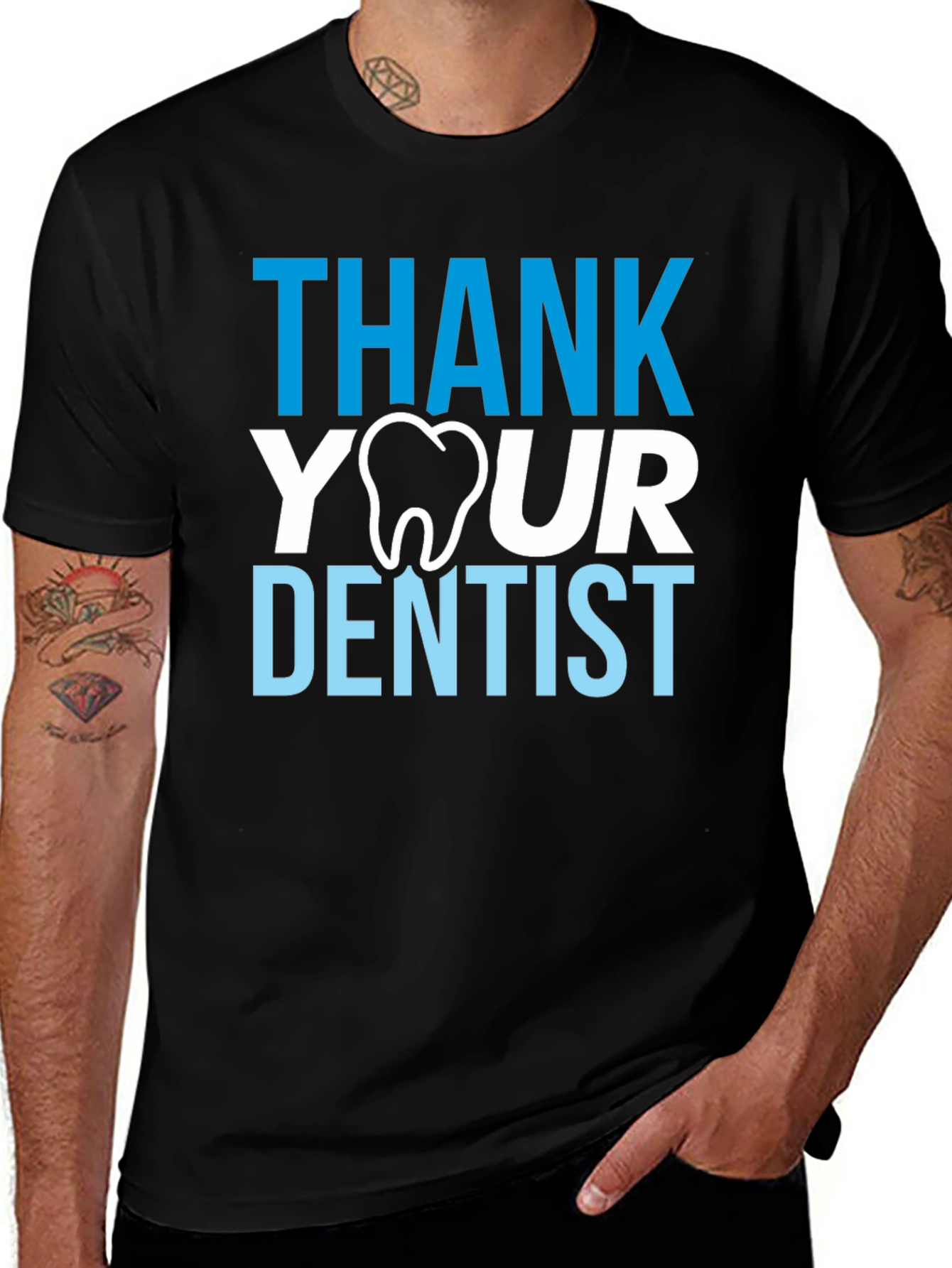 Variant 7 of Thank Your Dentist T-Shirt - Black Graphic Tee
