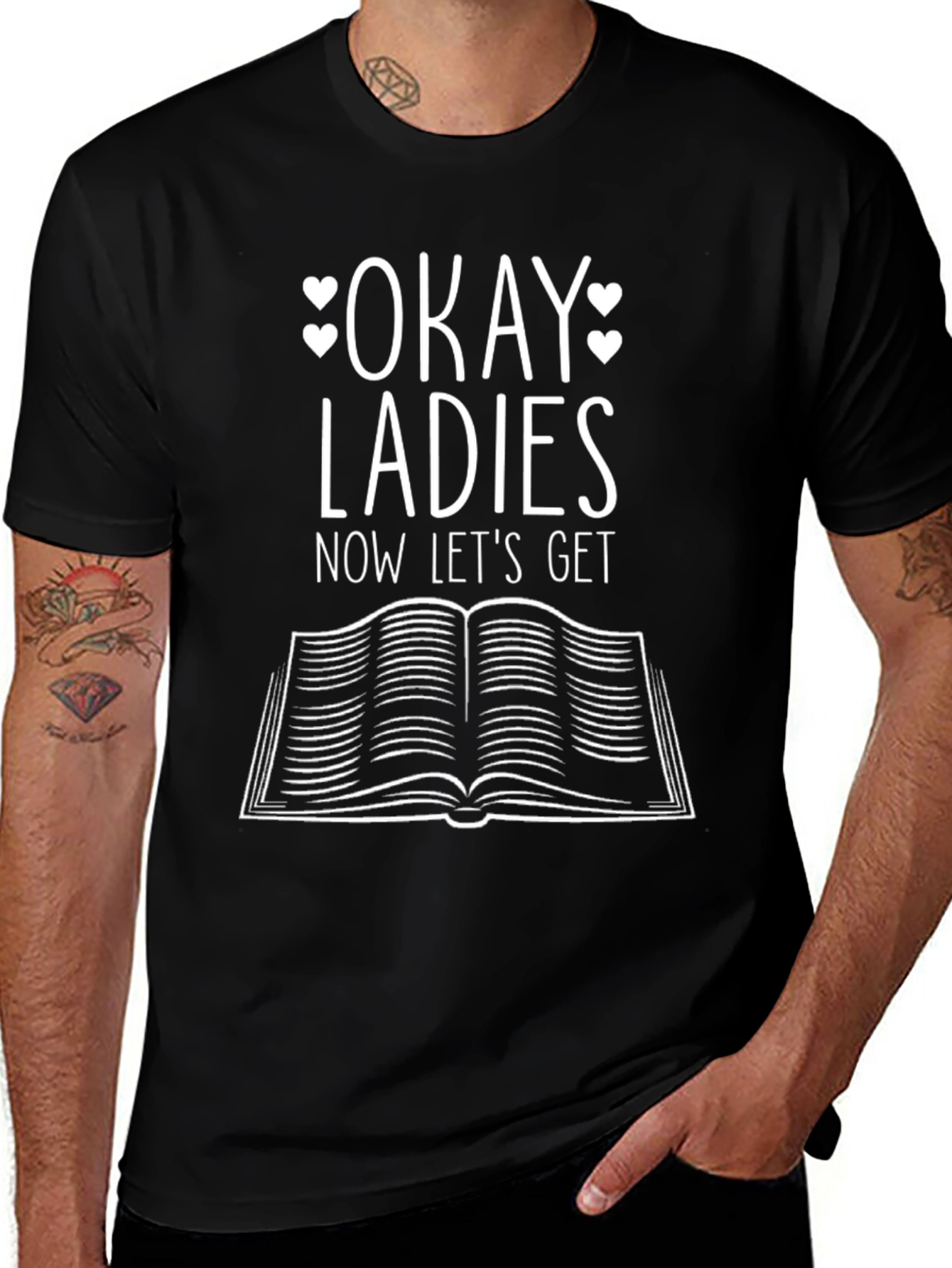 Variant 28 of Okay Ladies Let's Get Reading T-Shirt - Book Lover Tee