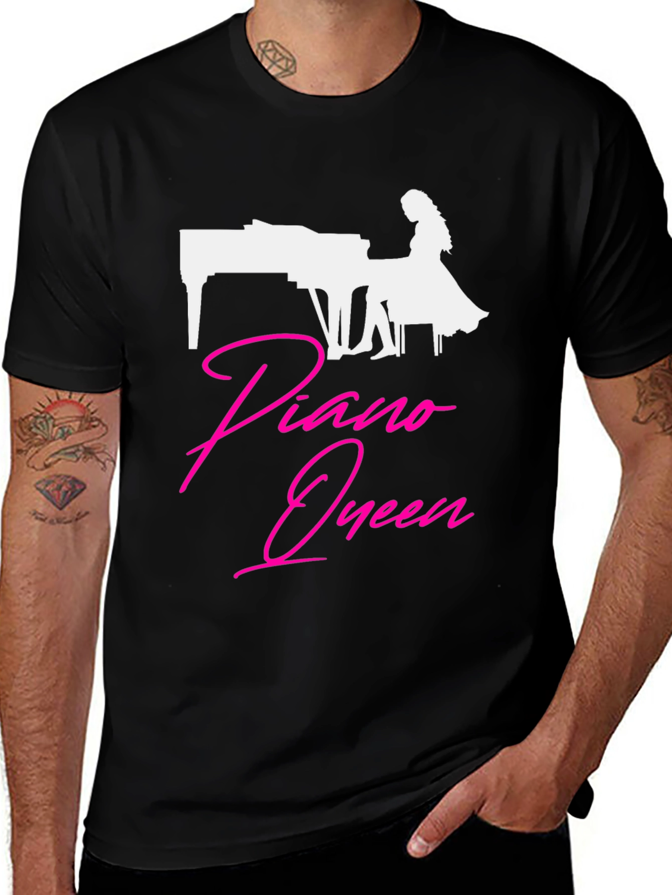 Piano Queen Graphic T-Shirt - Music Lover Tee