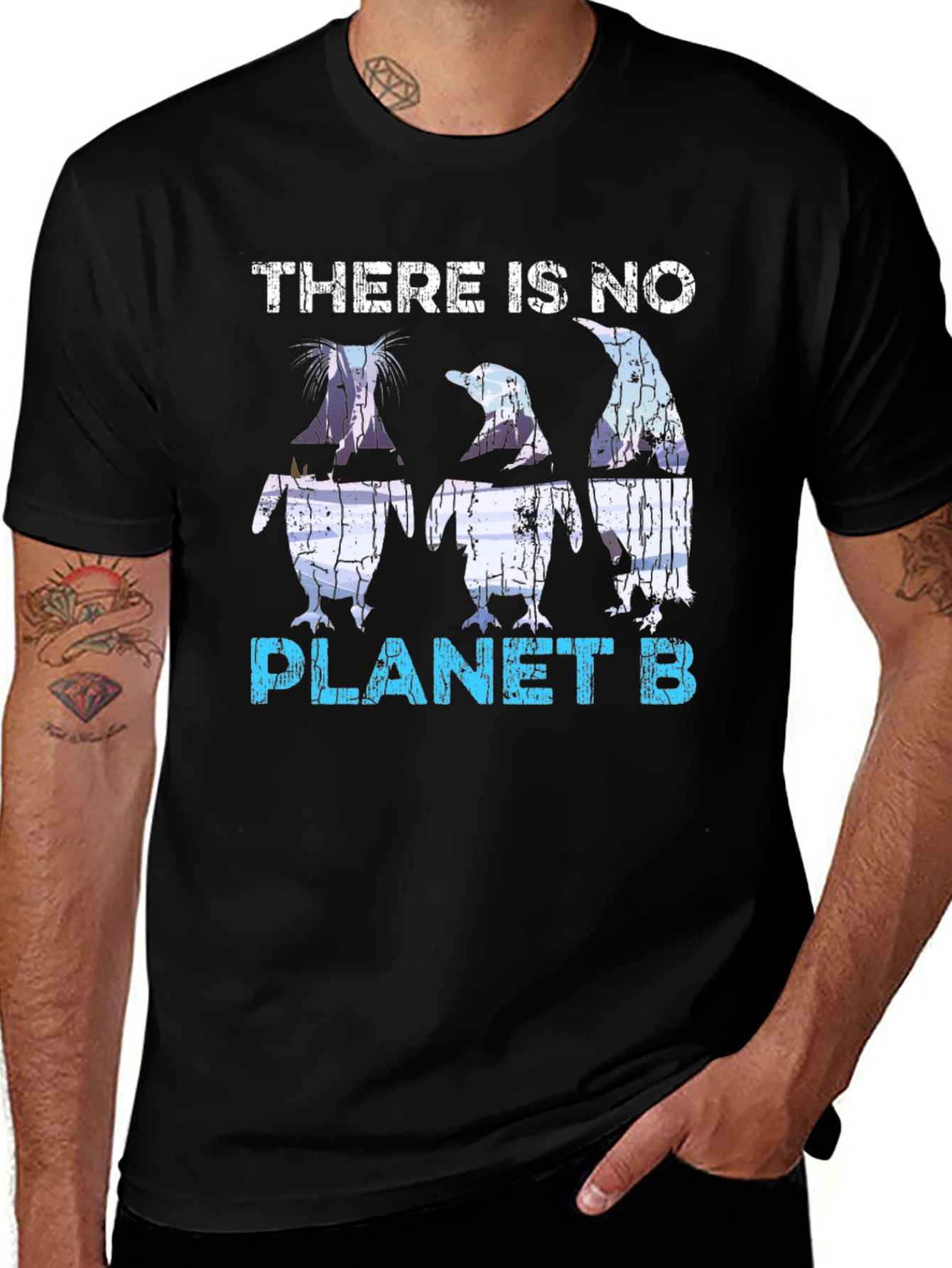 Variant 6 of Planet B Penguin Graphic T-Shirt