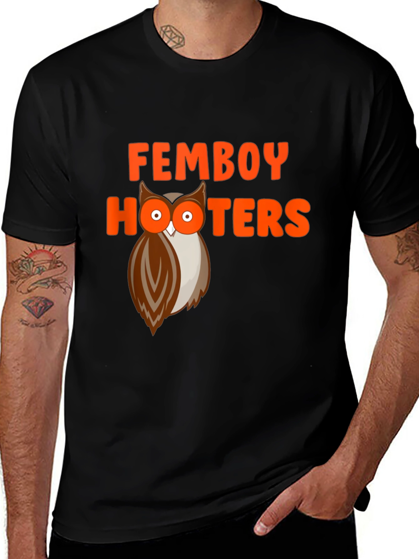 Variant 27 of Femboy Hooters Graphic T-Shirt