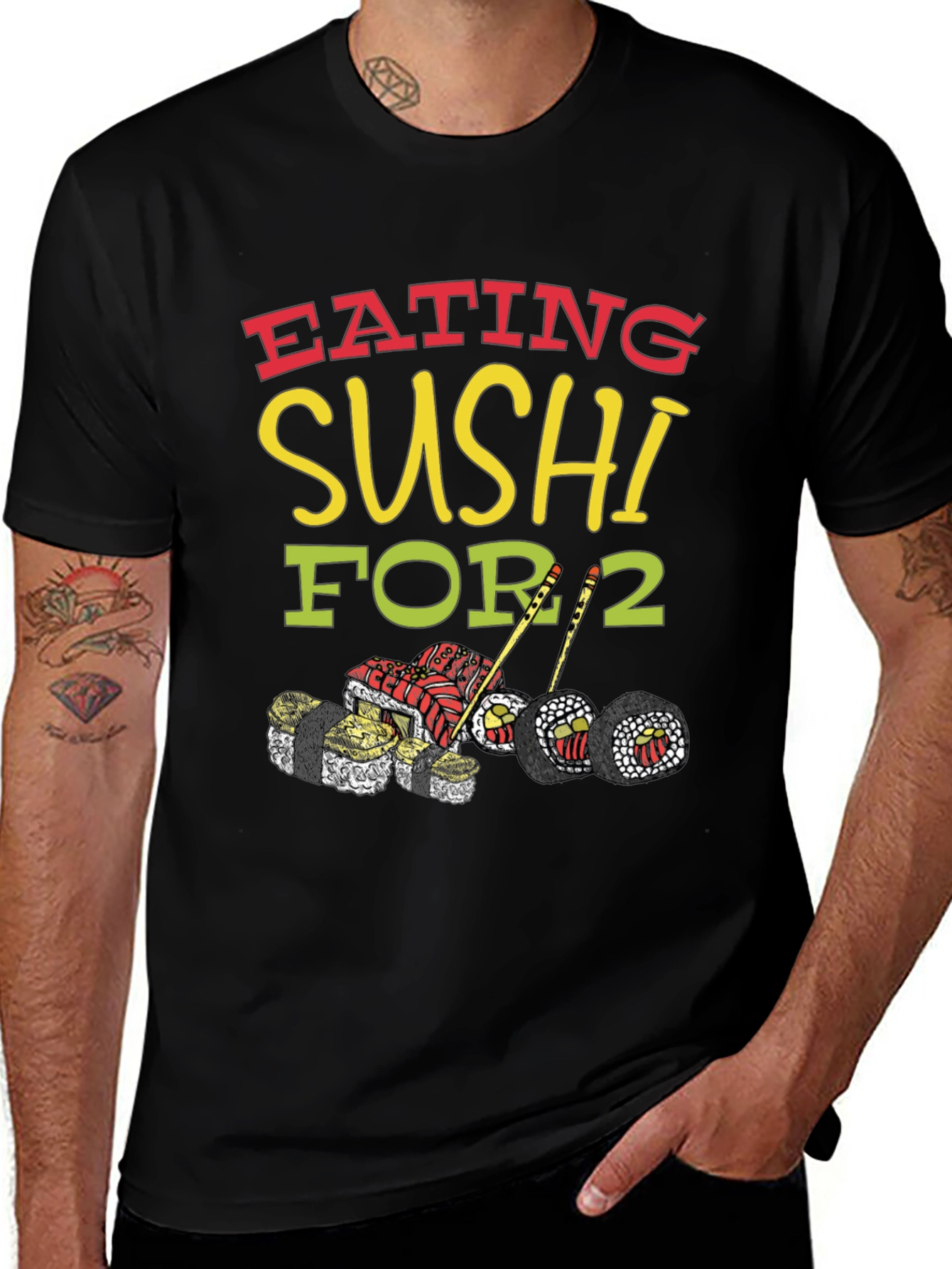 Variant 13 of Sushi Lover T-Shirt: Eating Sushi For 2