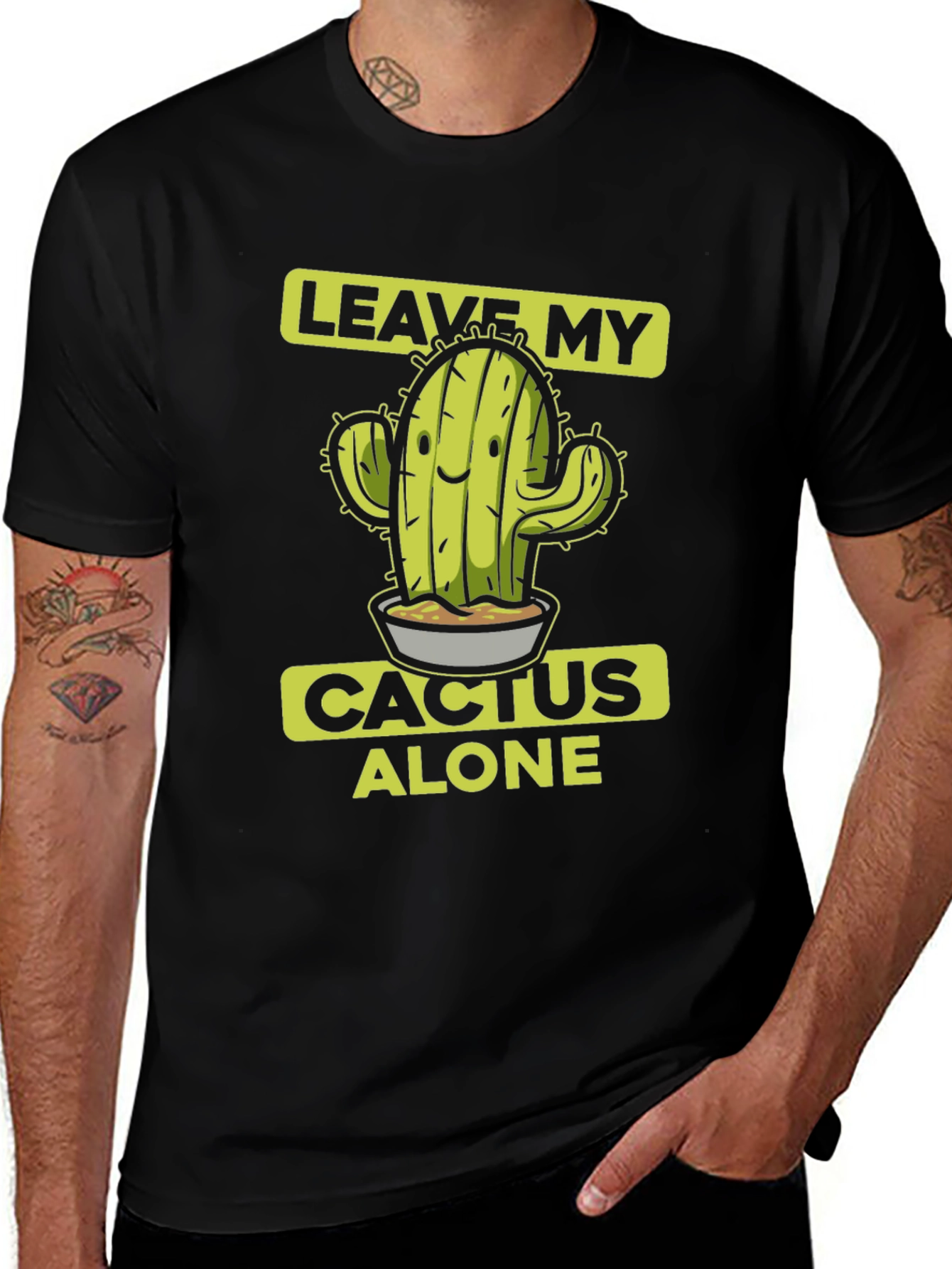 Variant 4 of Leave My Cactus Alone T-Shirt - Funny Plant Lover Tee