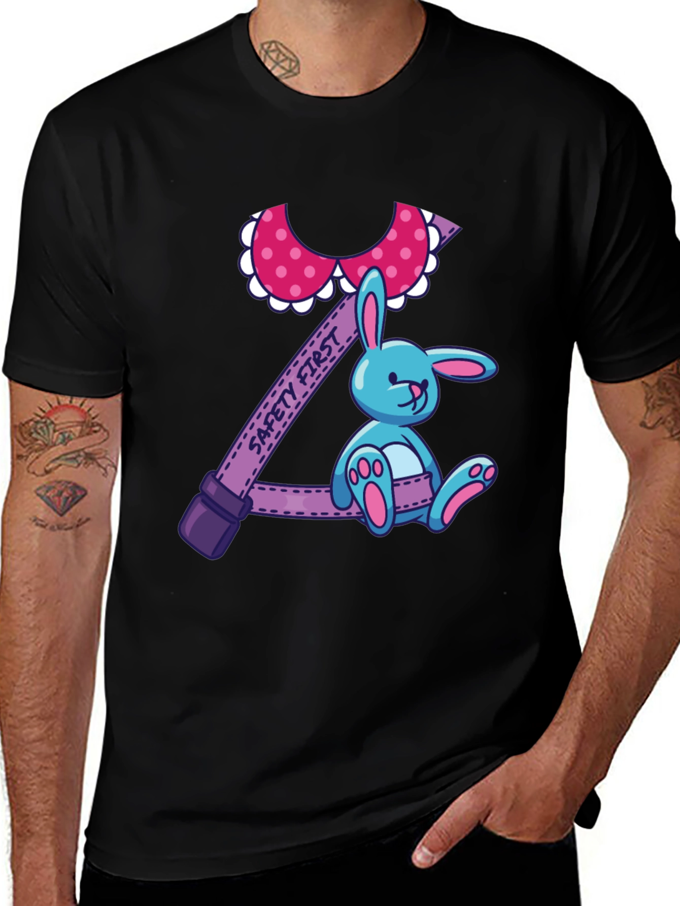 Variant 13 of Safety First Bunny T-Shirt