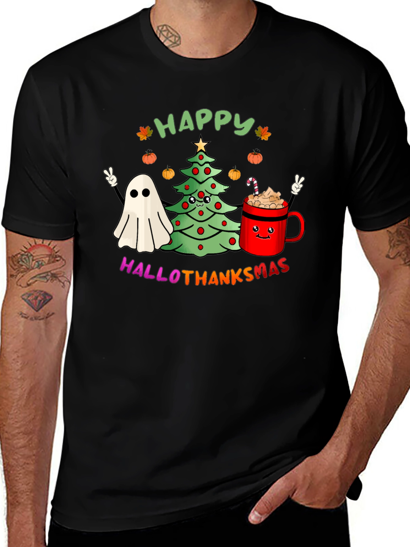 Variant 23 of Happy Hallothanksmas T-Shirt