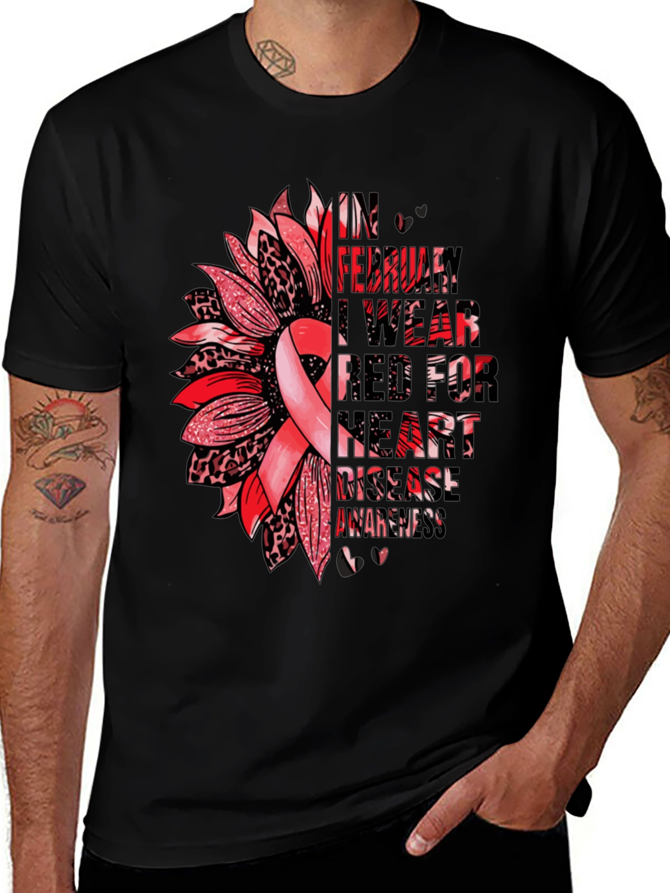 Variant 21 of Heart Disease Awareness Graphic Tee