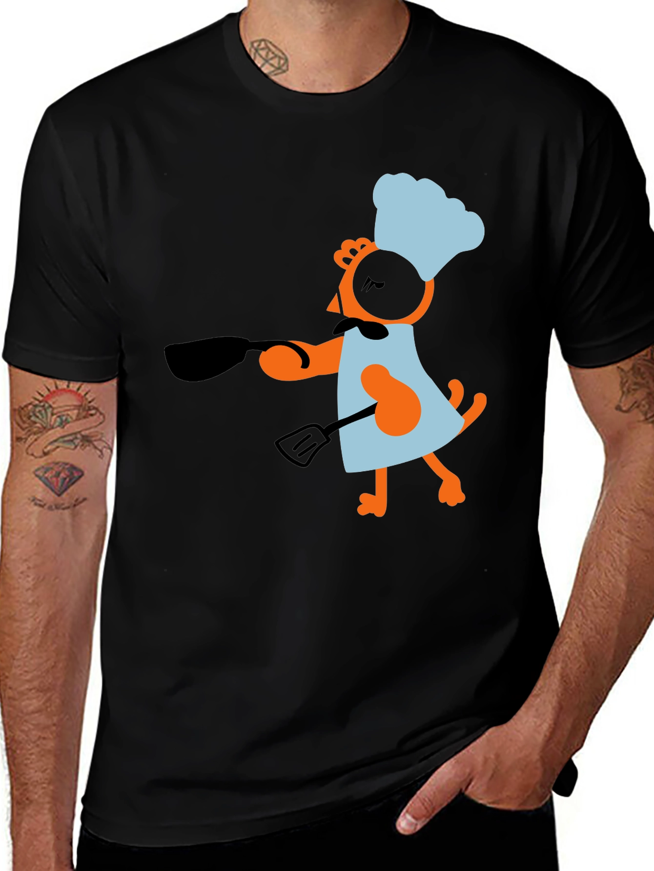 Variant 29 of Chef Chicken Black T-Shirt