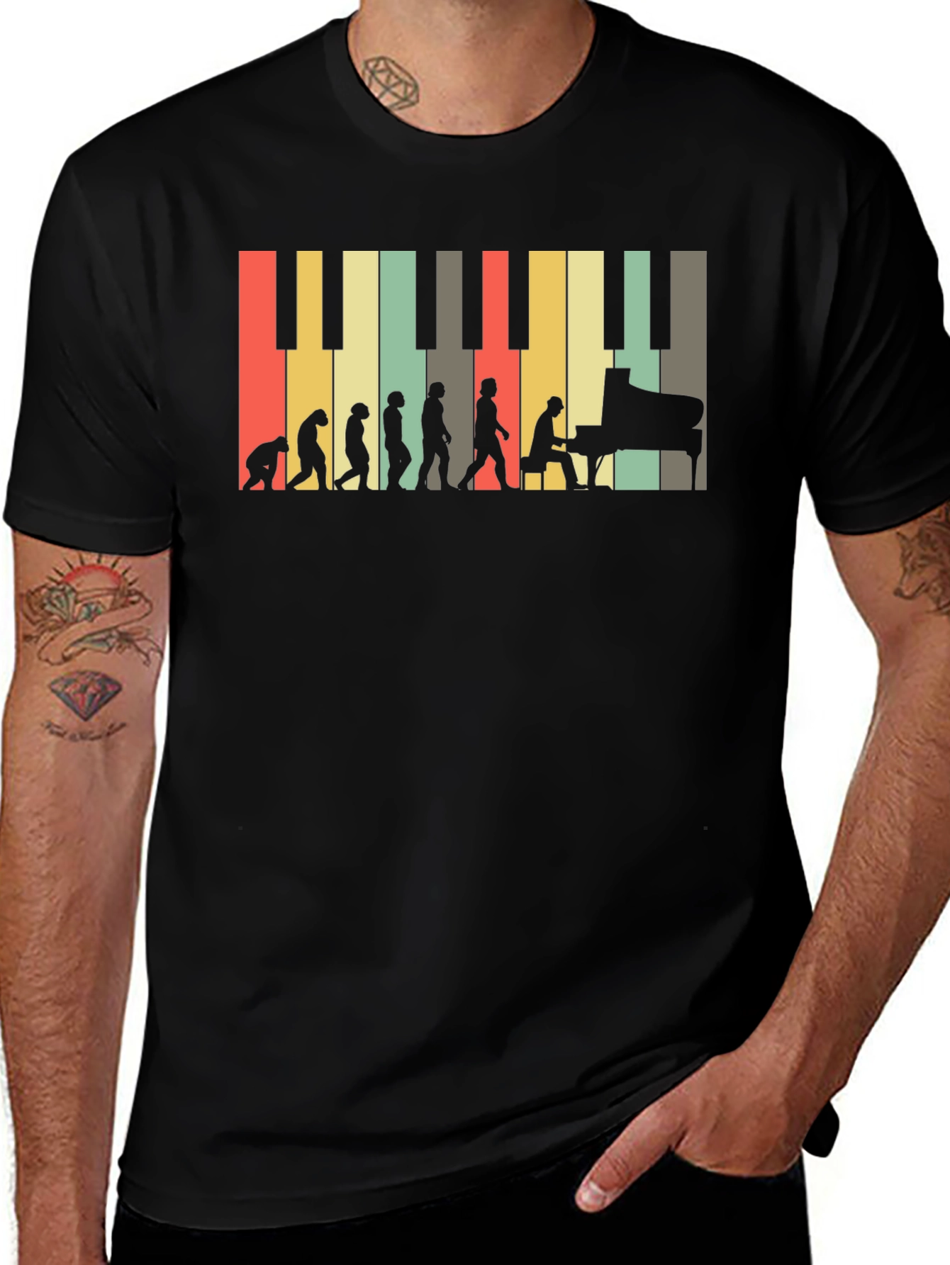 Variant 23 of Piano Evolution Graphic T-Shirt