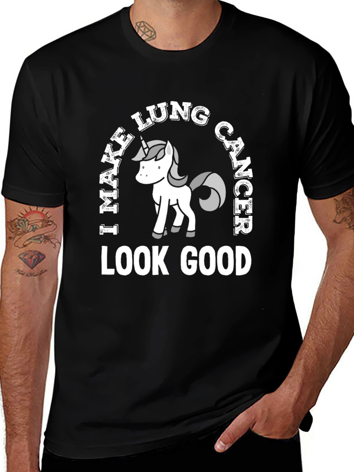 Variant 18 of Lung Cancer Unicorn T-Shirt