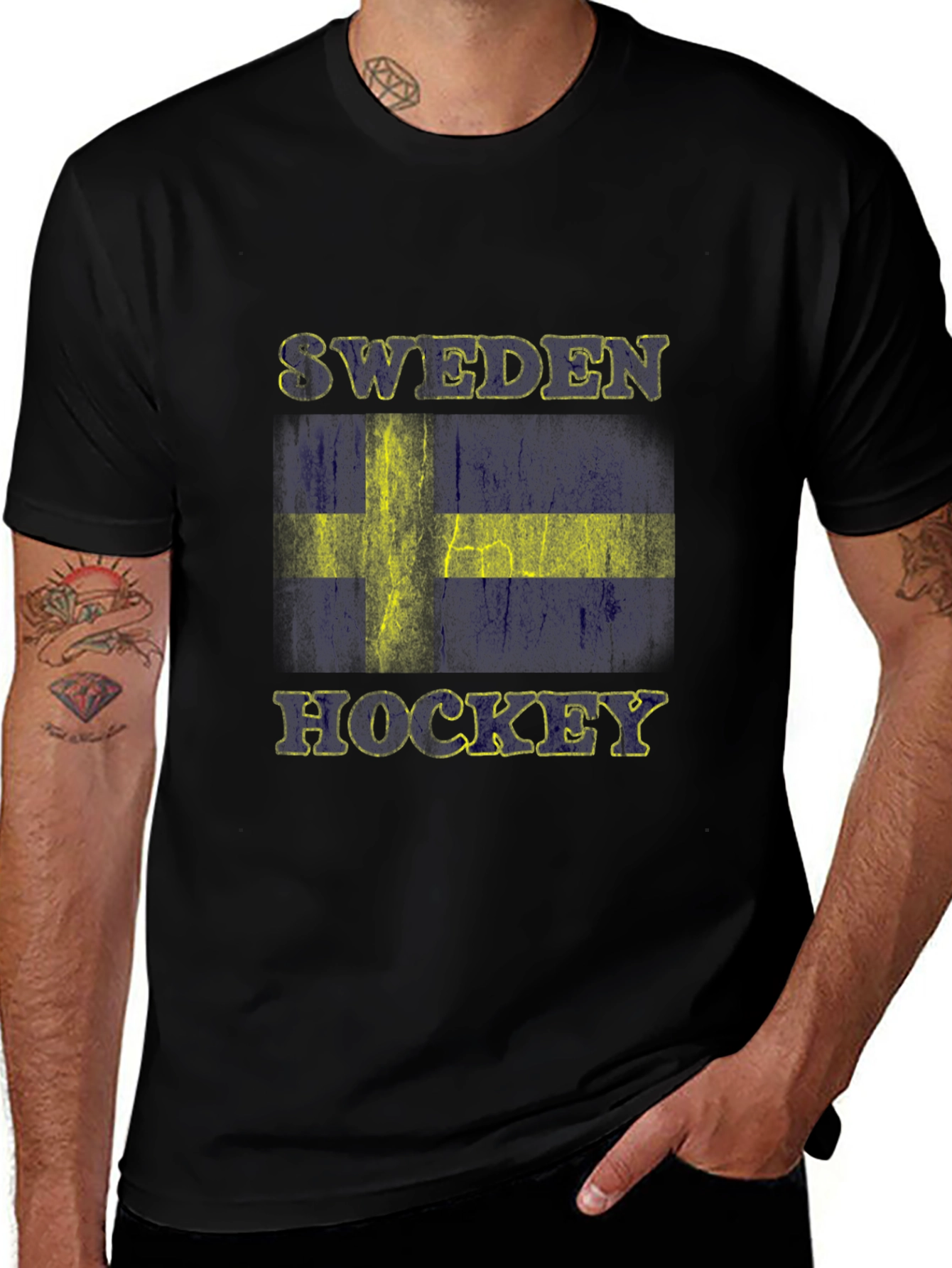 Sweden Hockey Flag T-Shirt