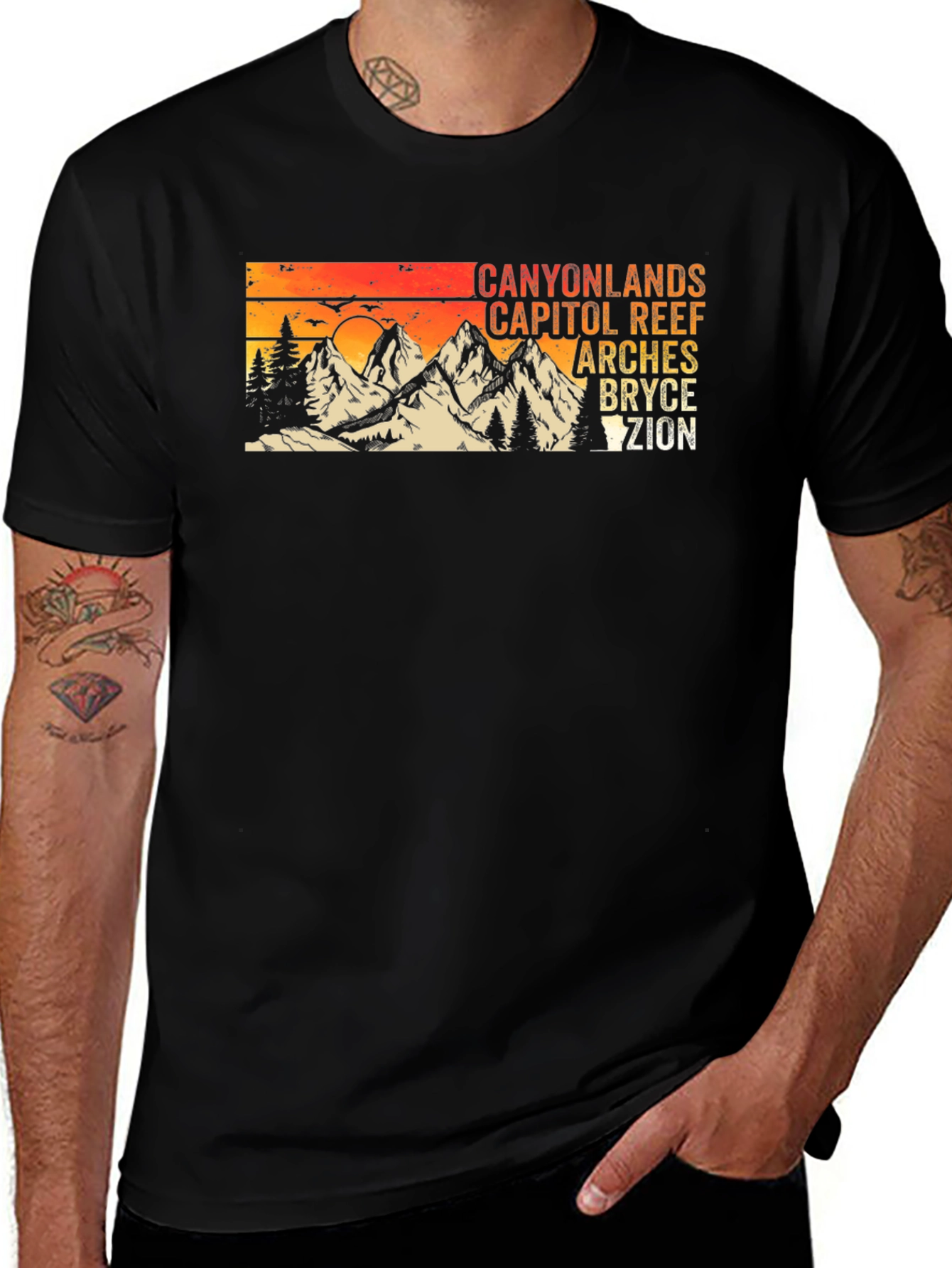 Variant 3 of Utah National Parks T-Shirt Vintage Graphic Tee
