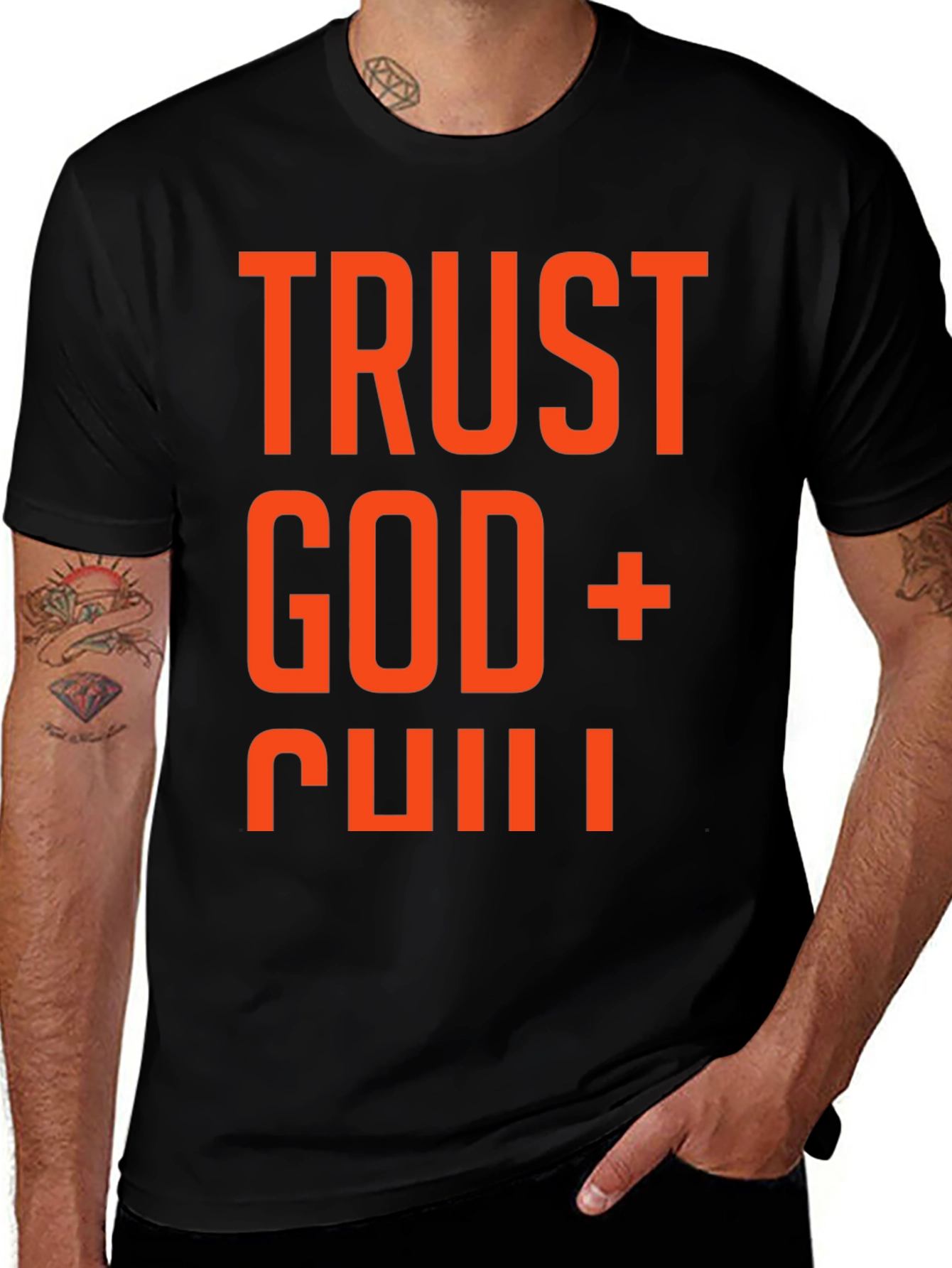 Variant 20 of Trust God + Chill Graphic Tee