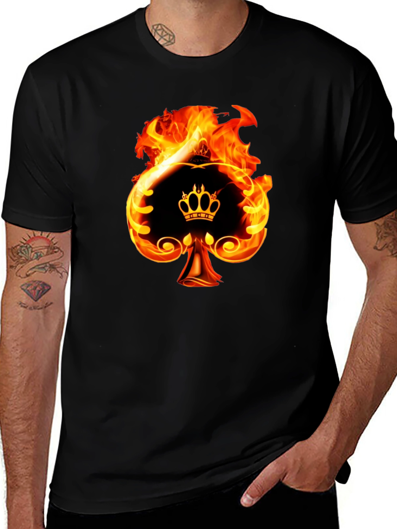 Variant 18 of Fiery Spade King Graphic Tee