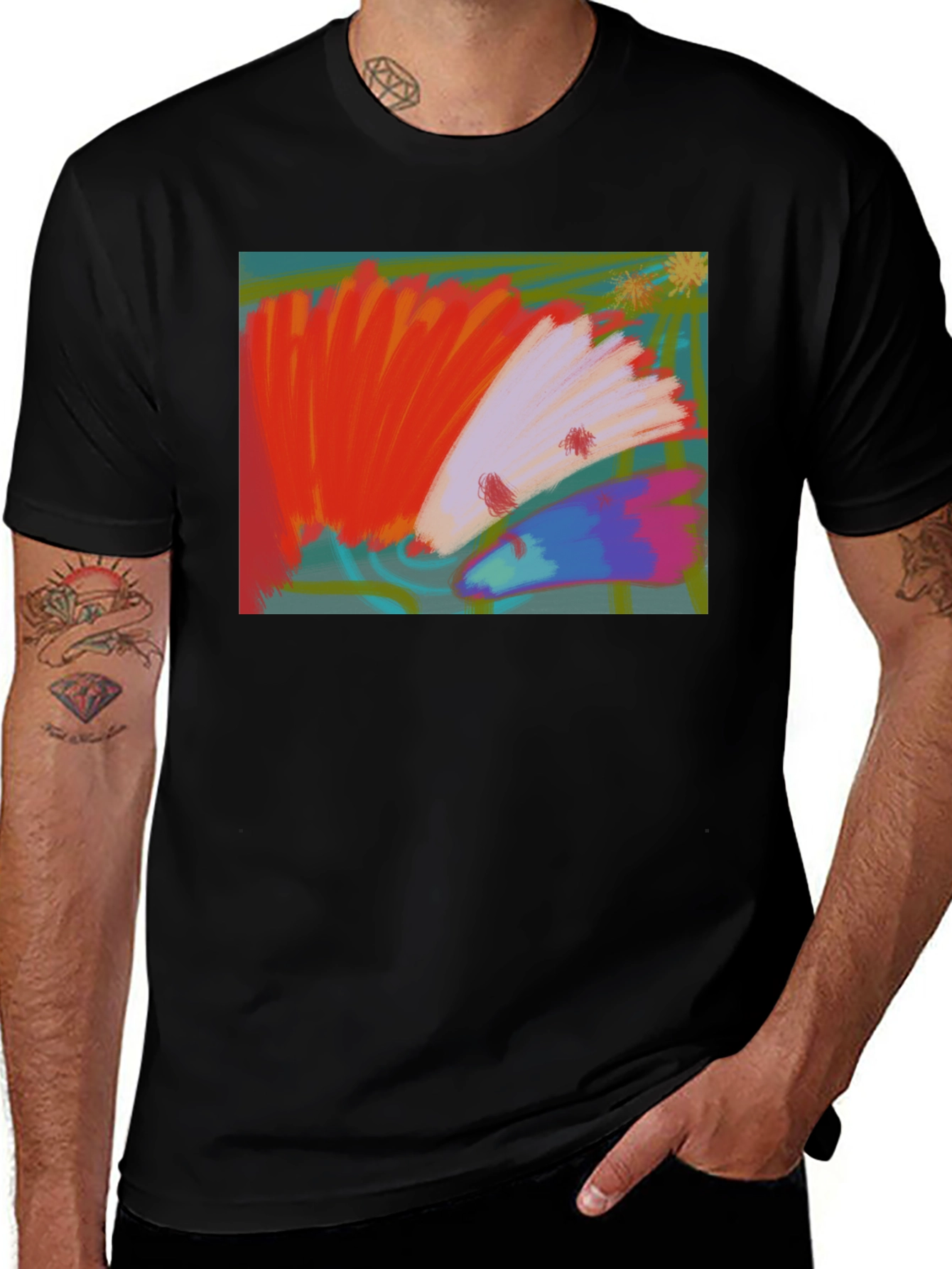 Variant 10 of Abstract Art Black T-Shirt