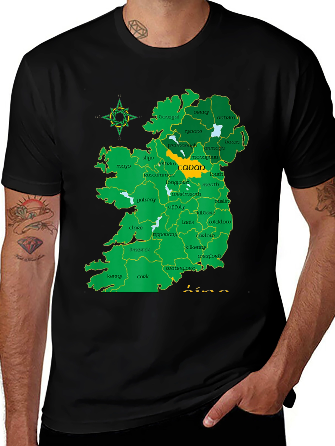 Ireland Map T-Shirt - County Cavan