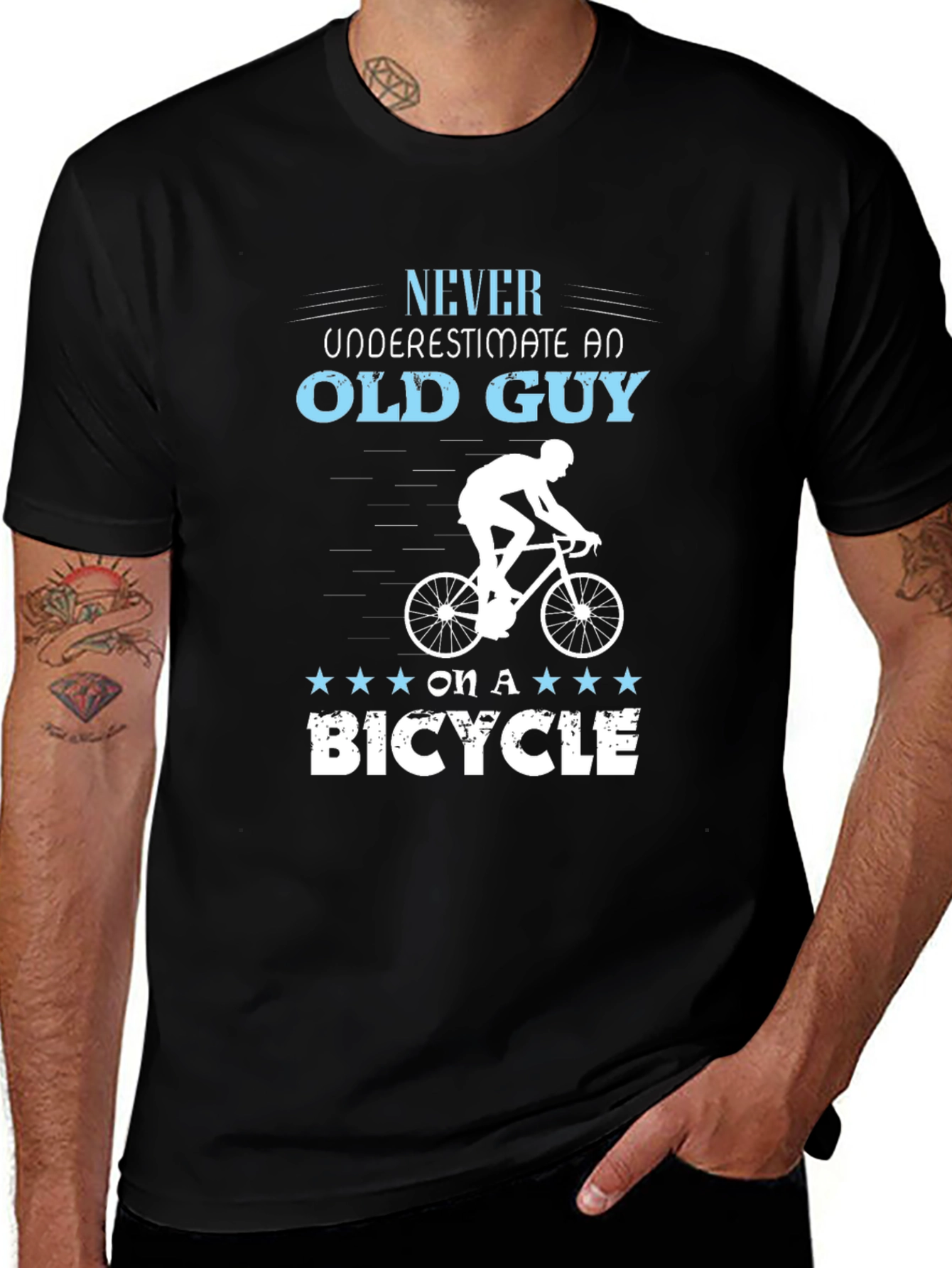 Variant 26 of Old Guy on a Bicycle T-Shirt