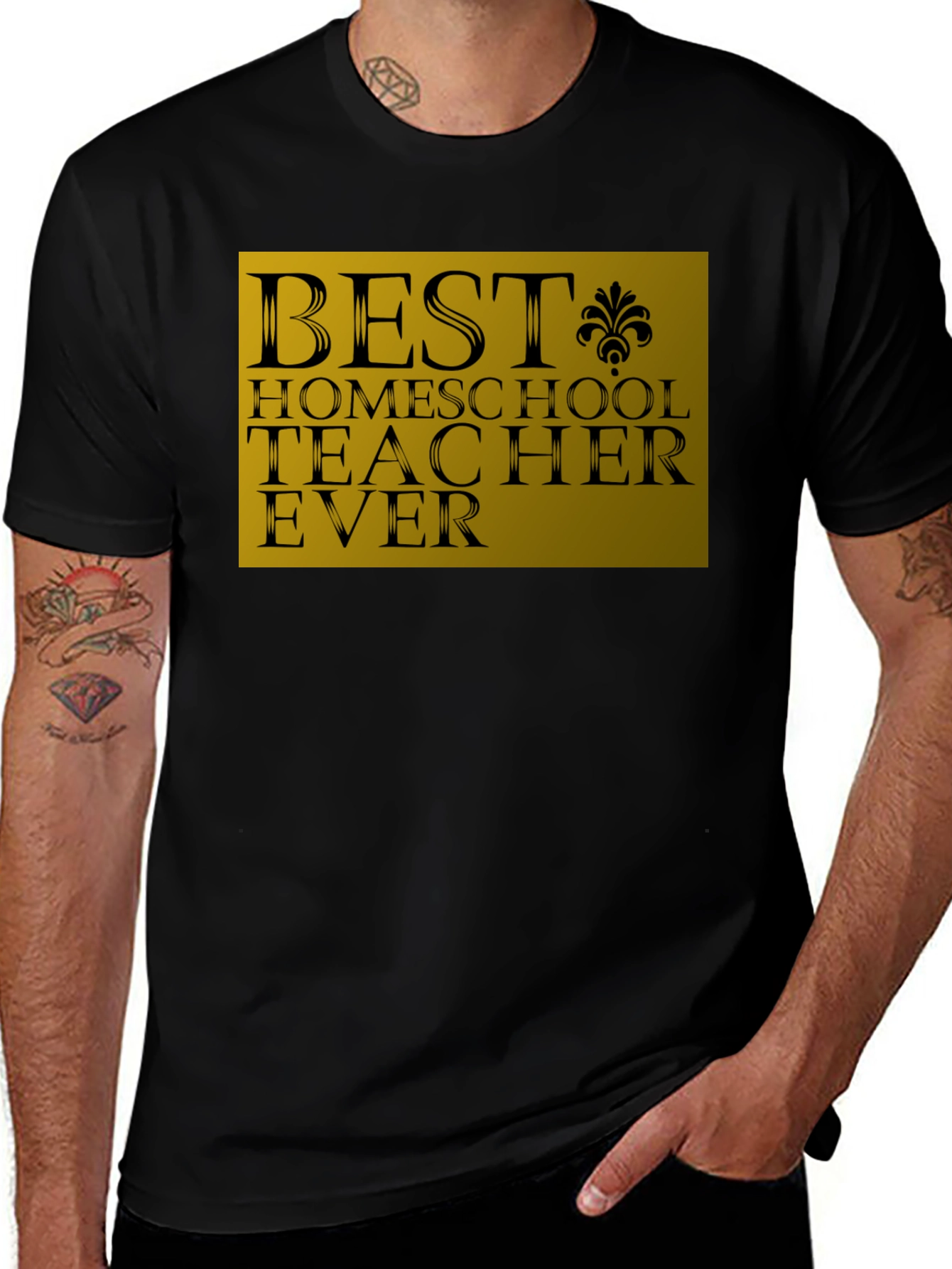 Variant 23 of Best Homeschool Teacher Ever Black T-Shirt