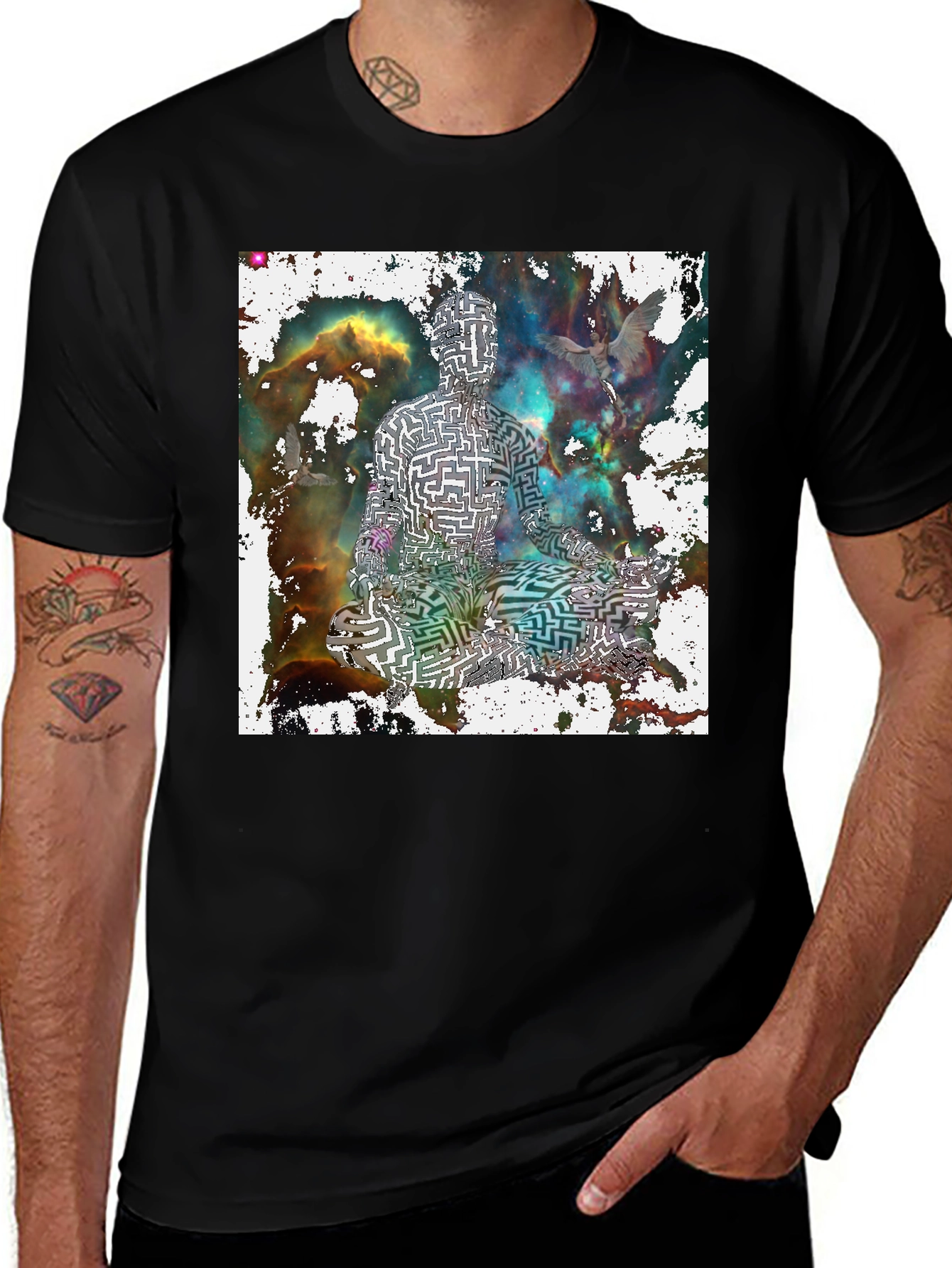 Maze Man Meditating T-Shirt