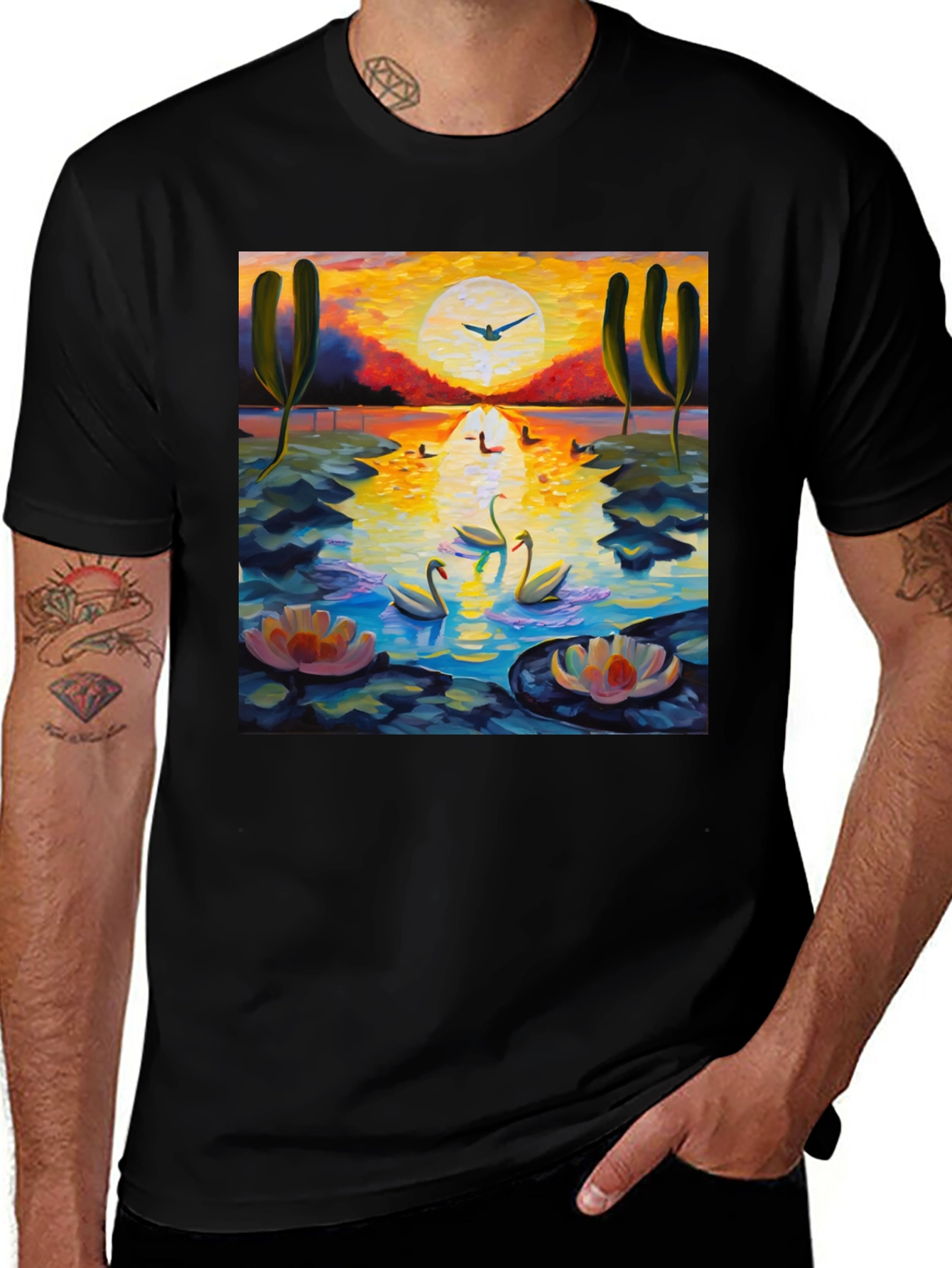 Swan Lake Impression T-Shirt