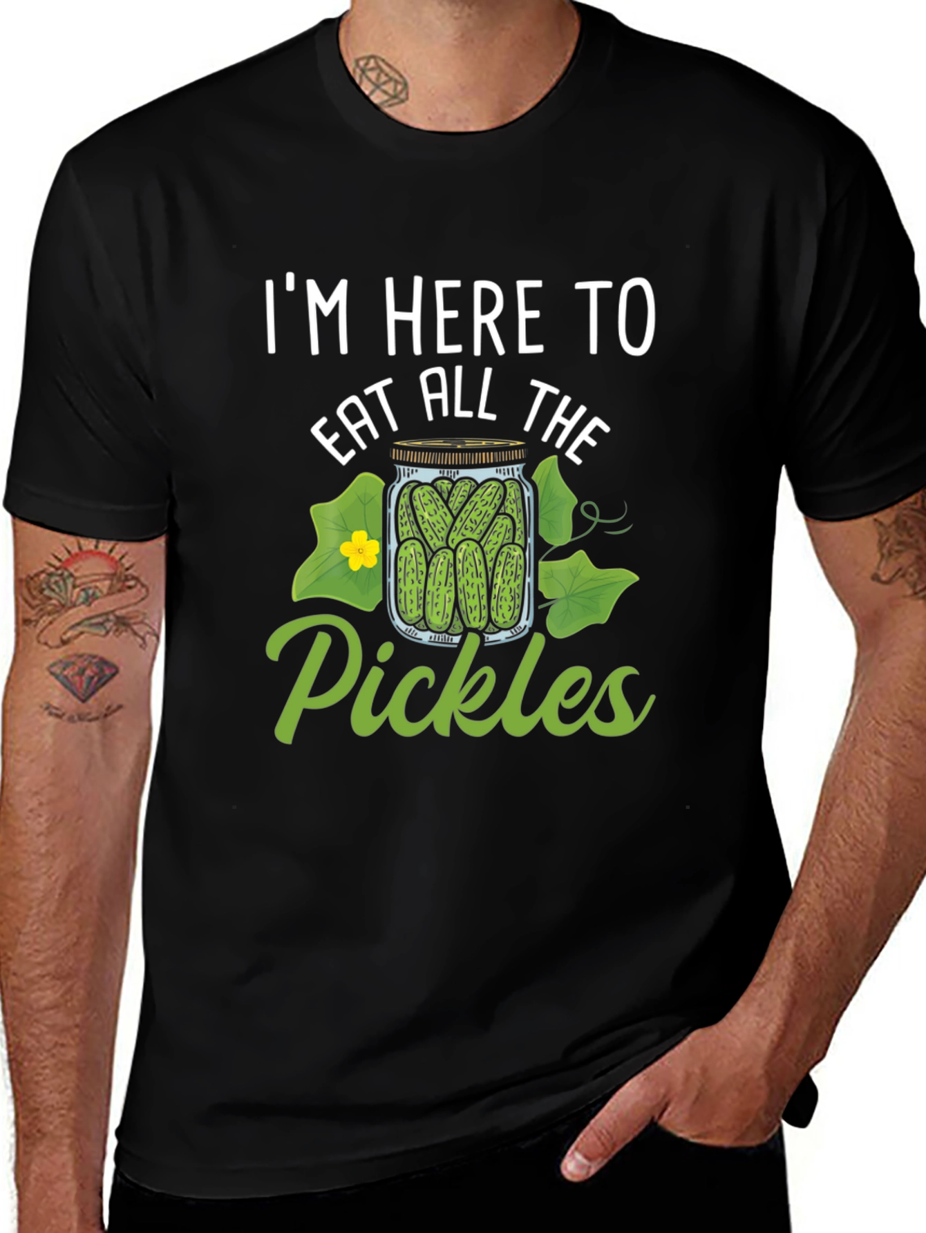 Variant 15 of Pickle Lover T-Shirt - Eat All The Pickles Graphic Tee