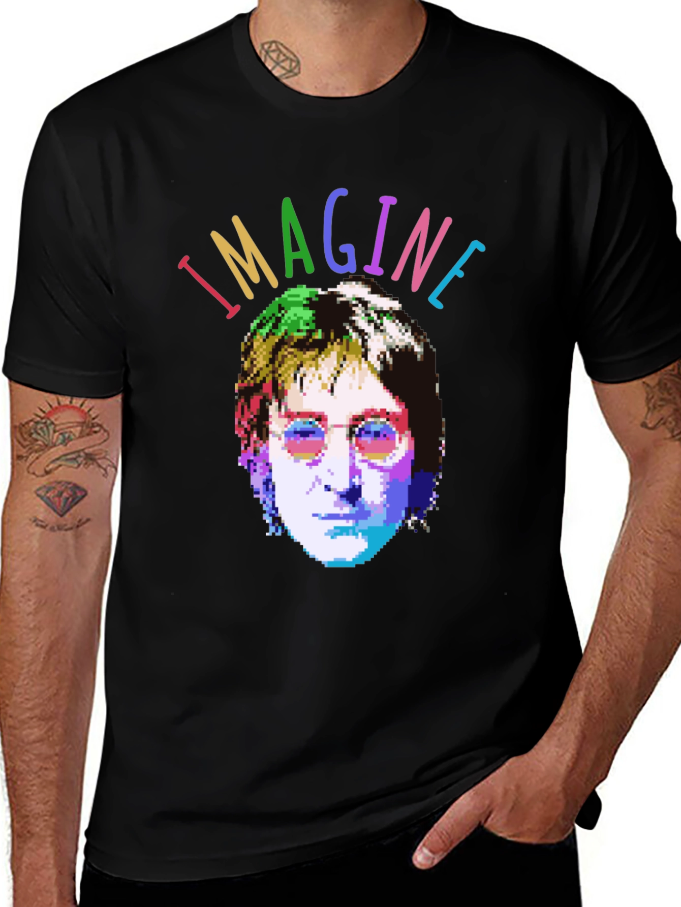 Variant 10 of Retro Imagine Lennon T-Shirt