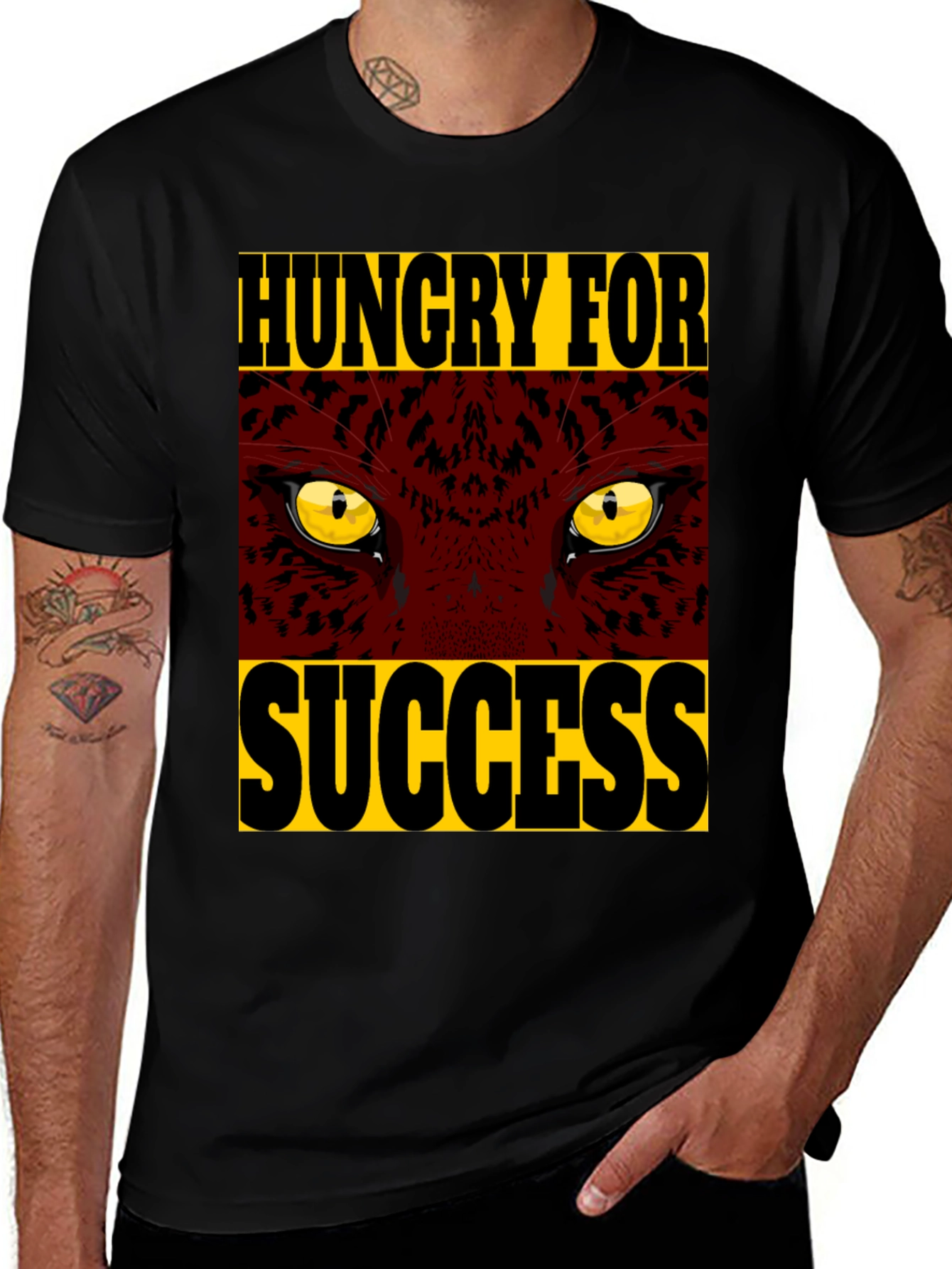 Variant 18 of Hungry for Success Graphic Tee - Bold Statement Shirt