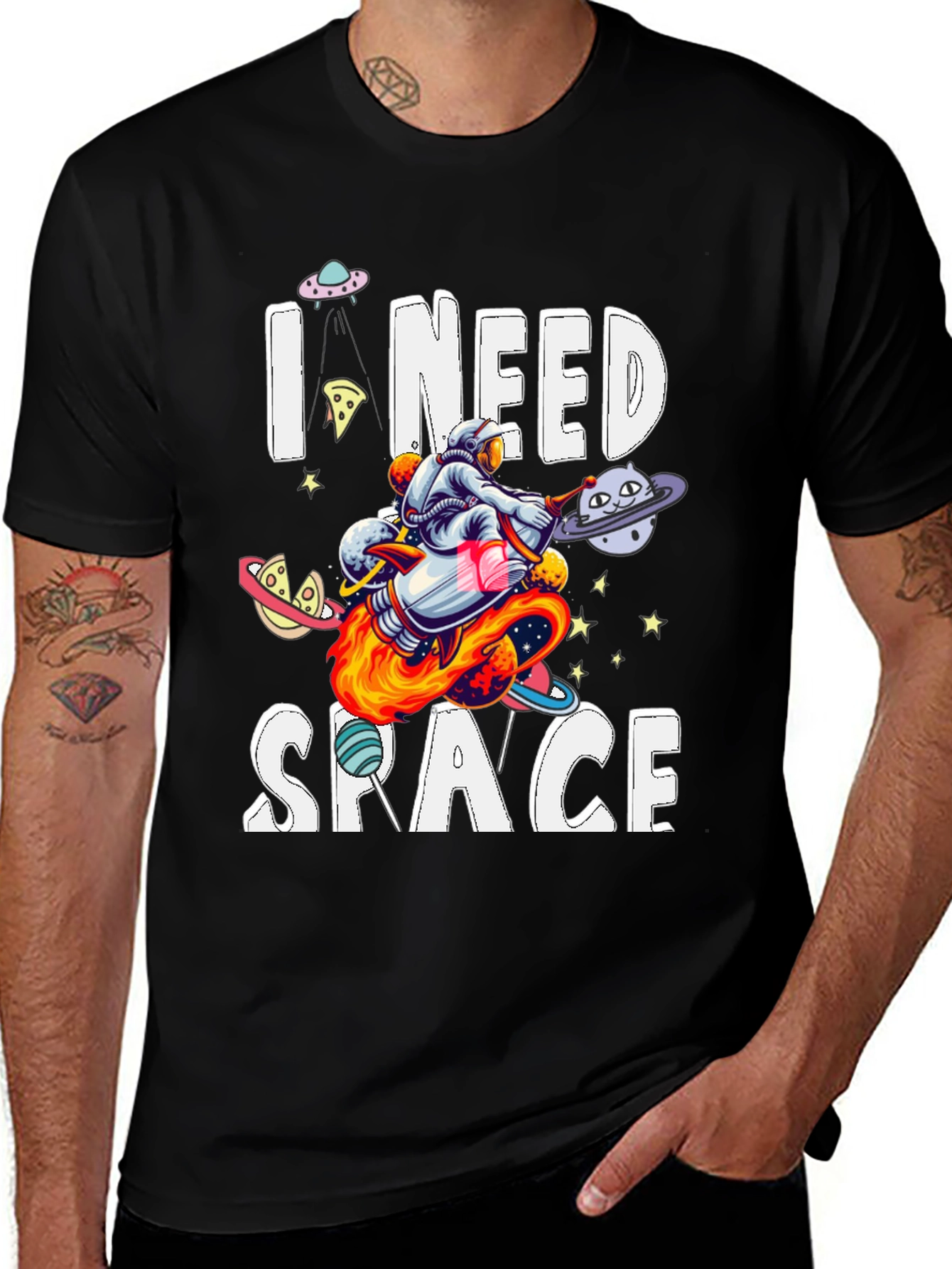 Variant 26 of I Need Space T-Shirt Astronaut Outer Space Funny Tee