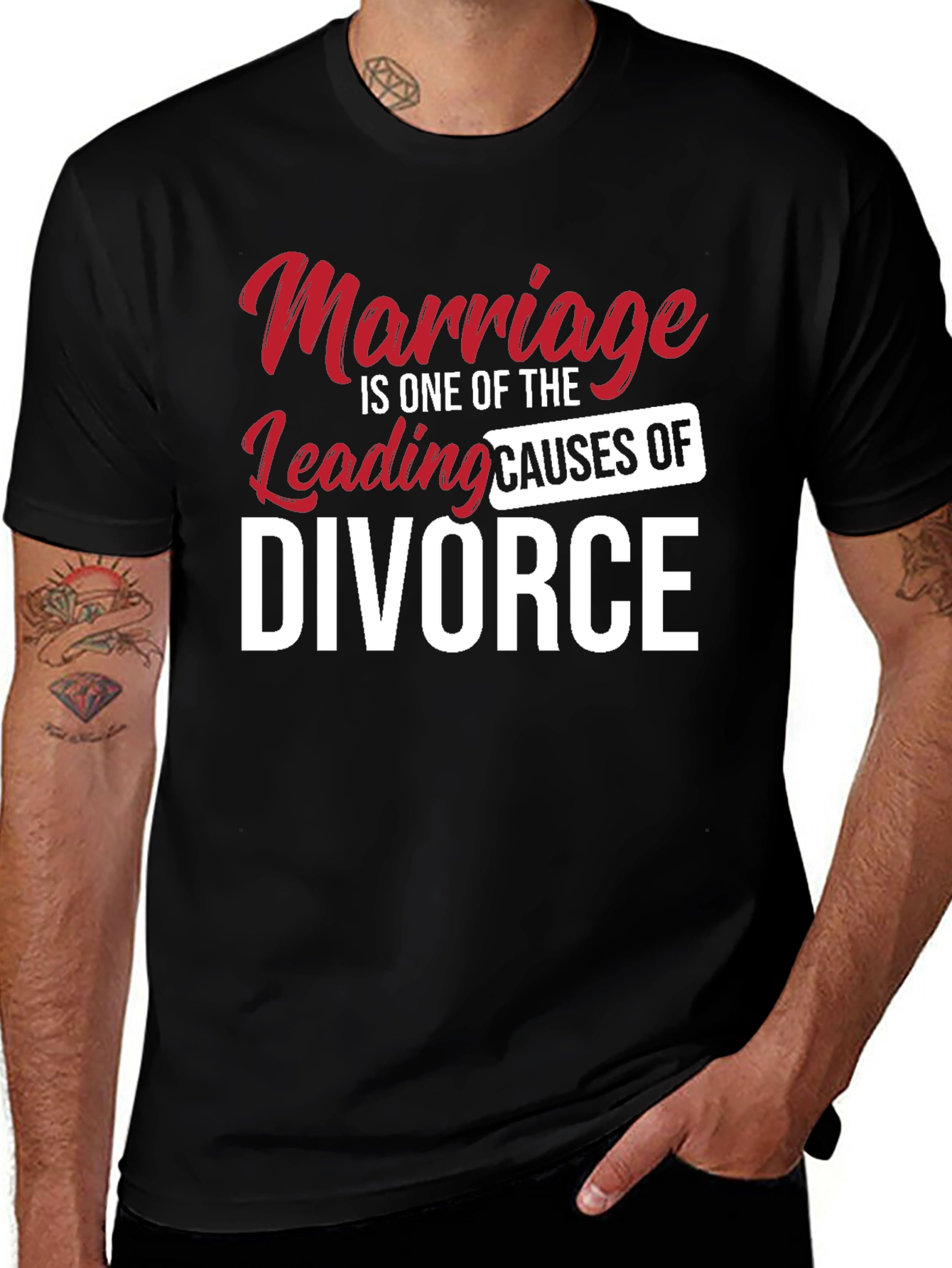 Variant 23 of Marriage Leading Cause of Divorce Black T-Shirt