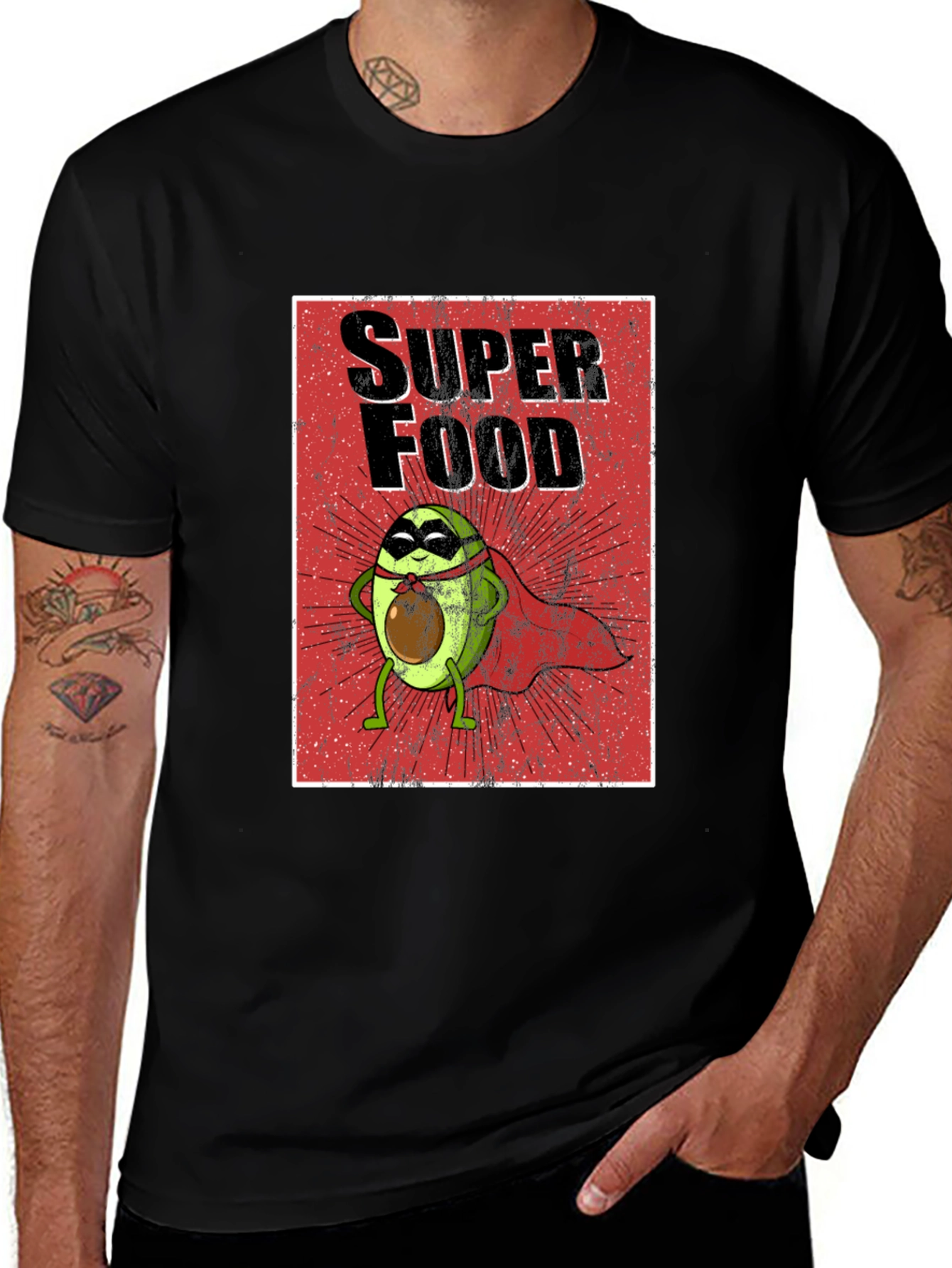 Variant 10 of Superfood Avocado Superhero T-Shirt - Fun Graphic Tee