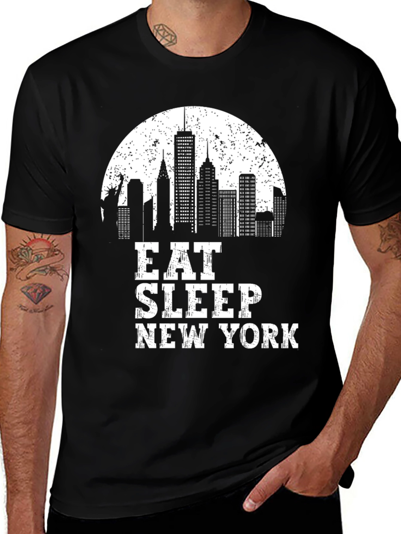 Variant 18 of Eat Sleep New York Black T-Shirt