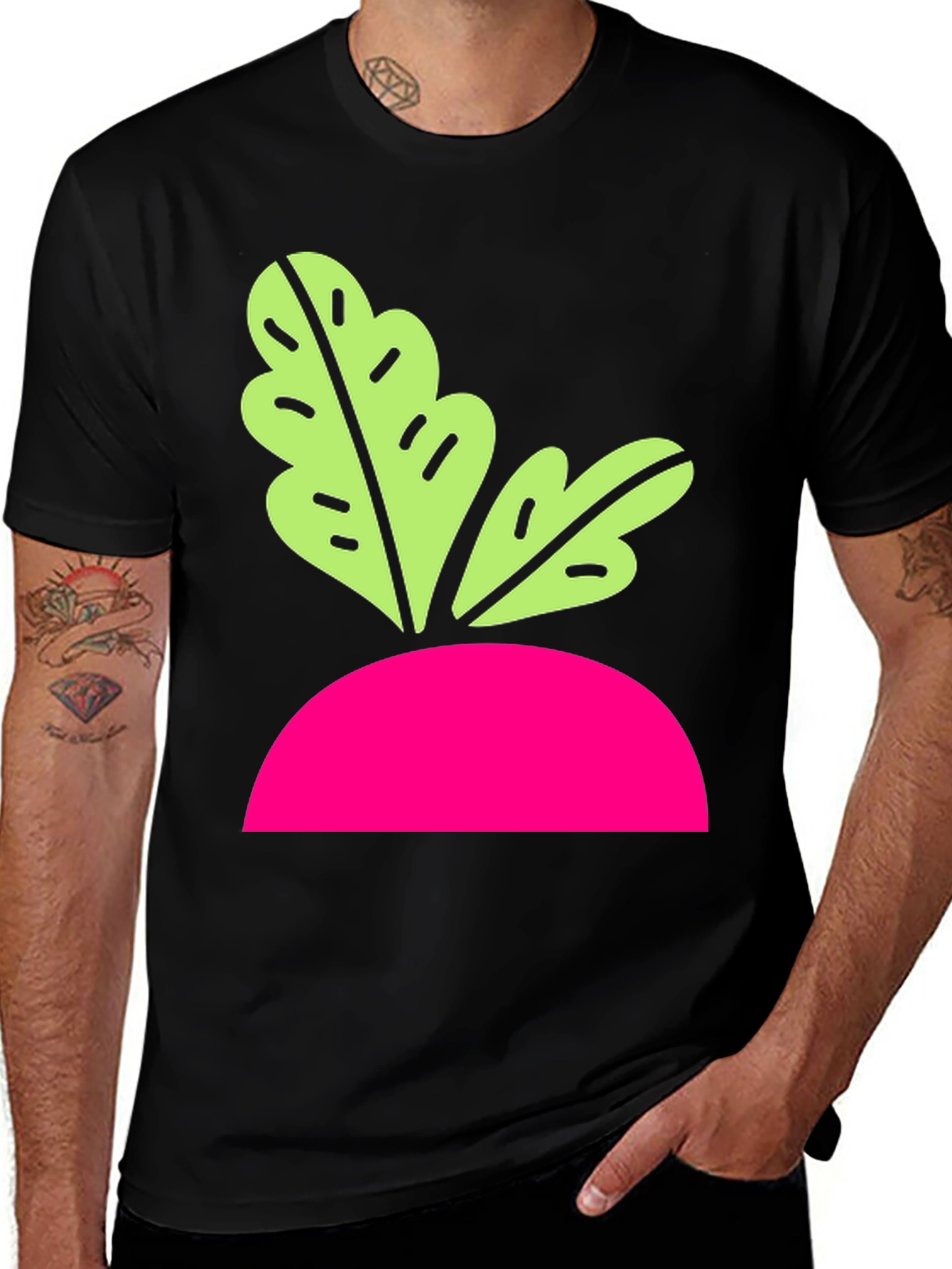 Radish Graphic T-Shirt - Modern Black Tee
