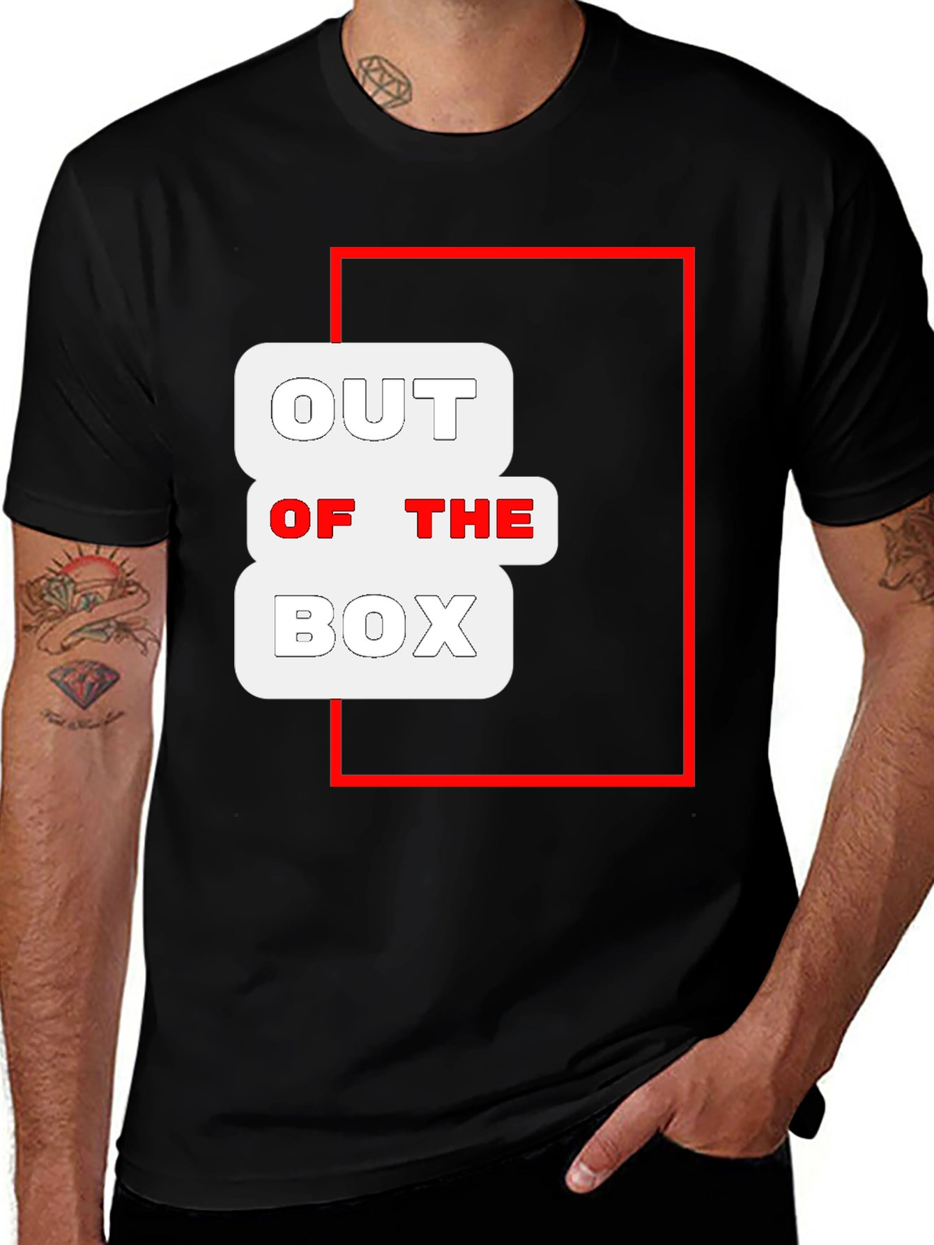 Variant 27 of Out of the Box Graphic Tee - Black