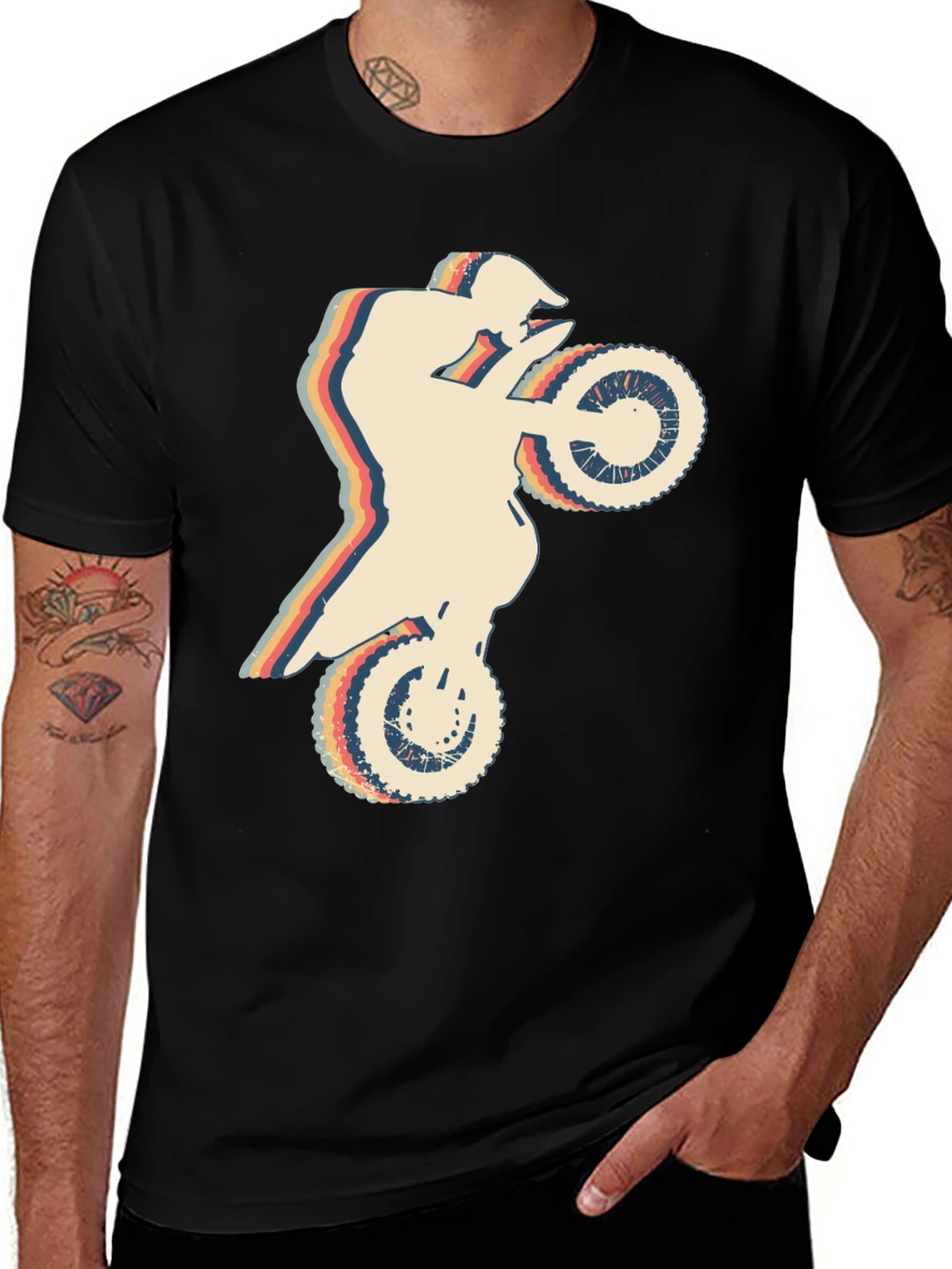 Variant 16 of Retro Motocross T-Shirt - Vintage Dirt Bike Design
